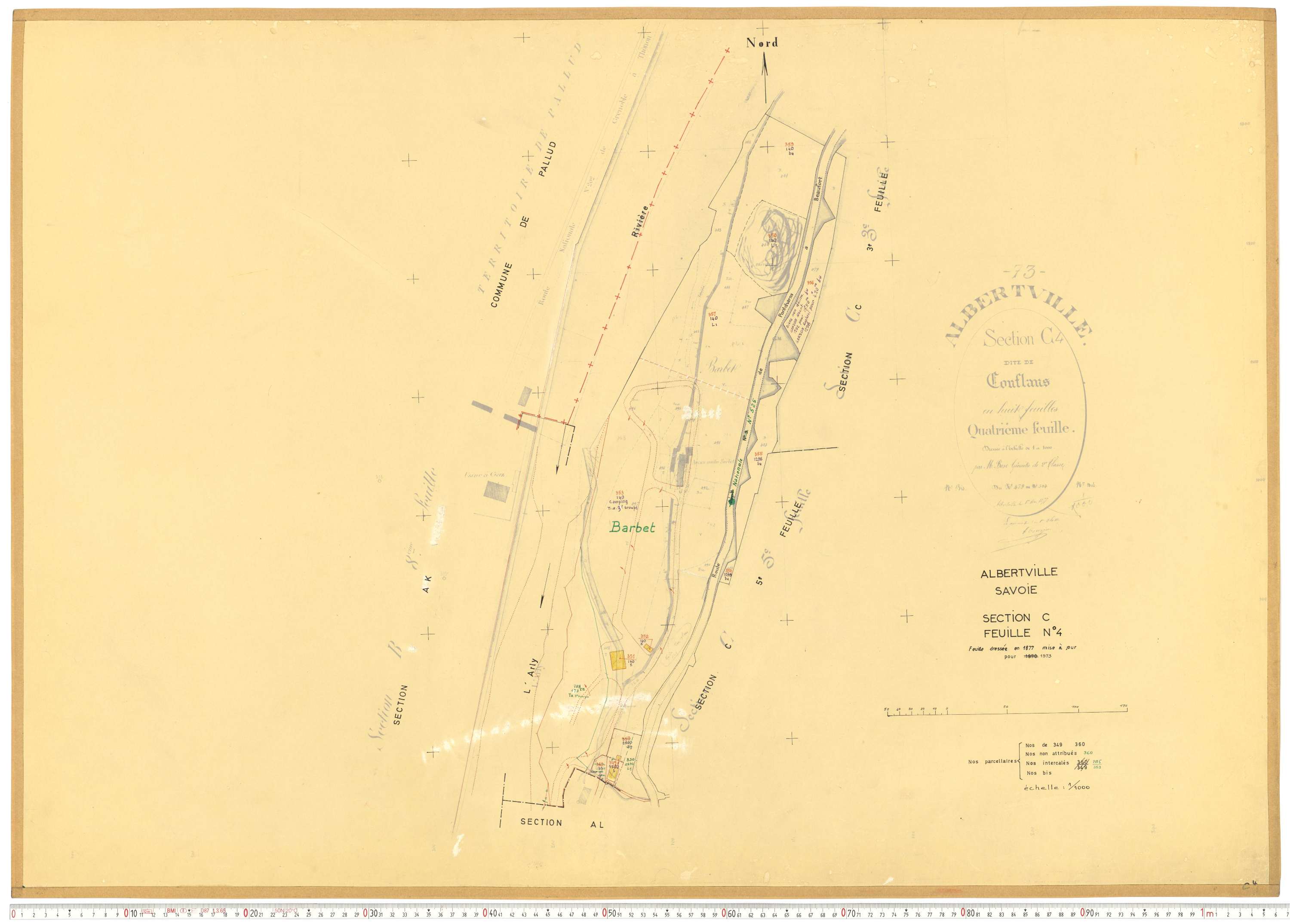 Albertville - Cadastre rénové, mise à jour (1970-1973).