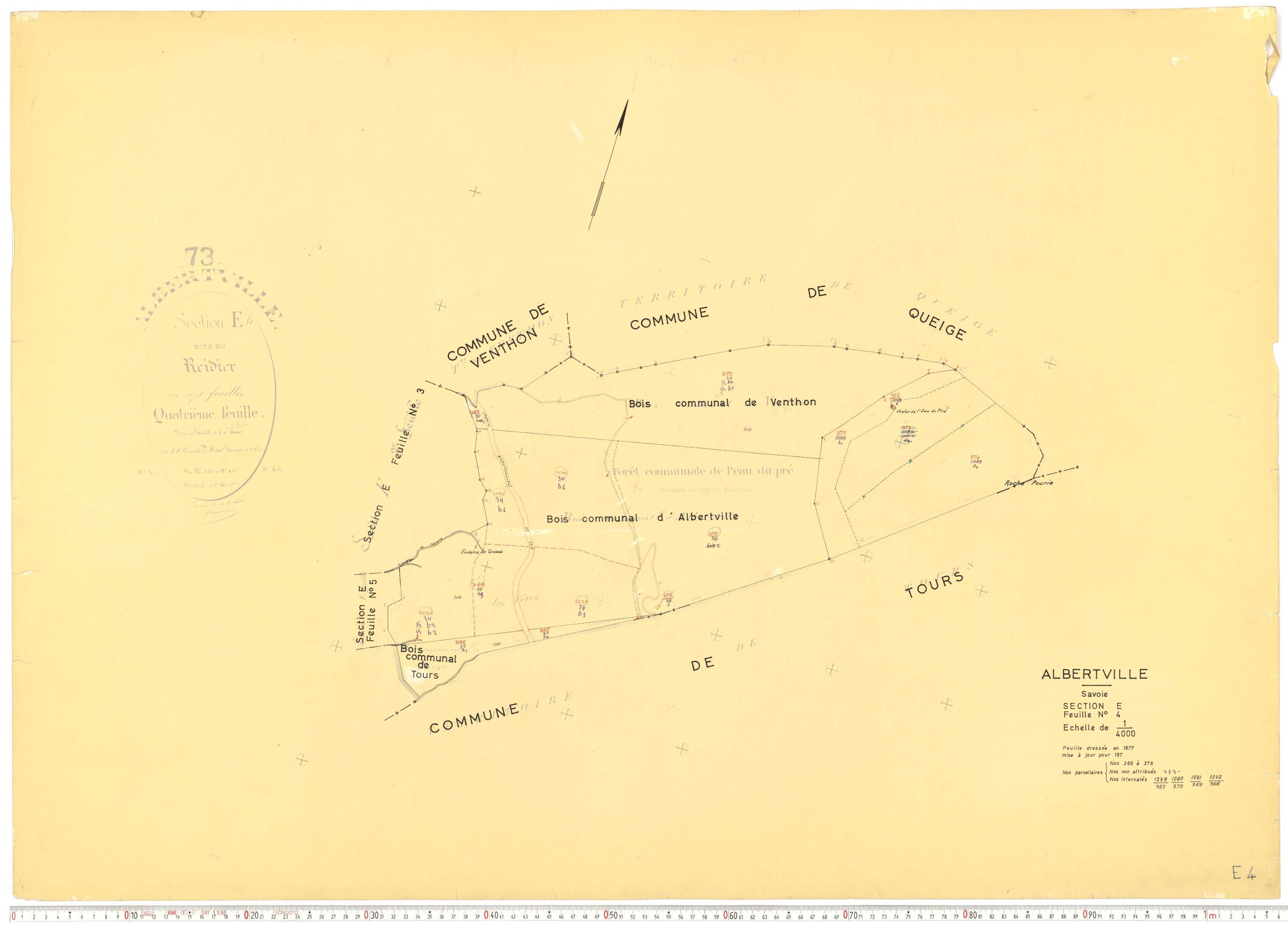 Albertville - Cadastre rénové, mise à jour (1970-1973).