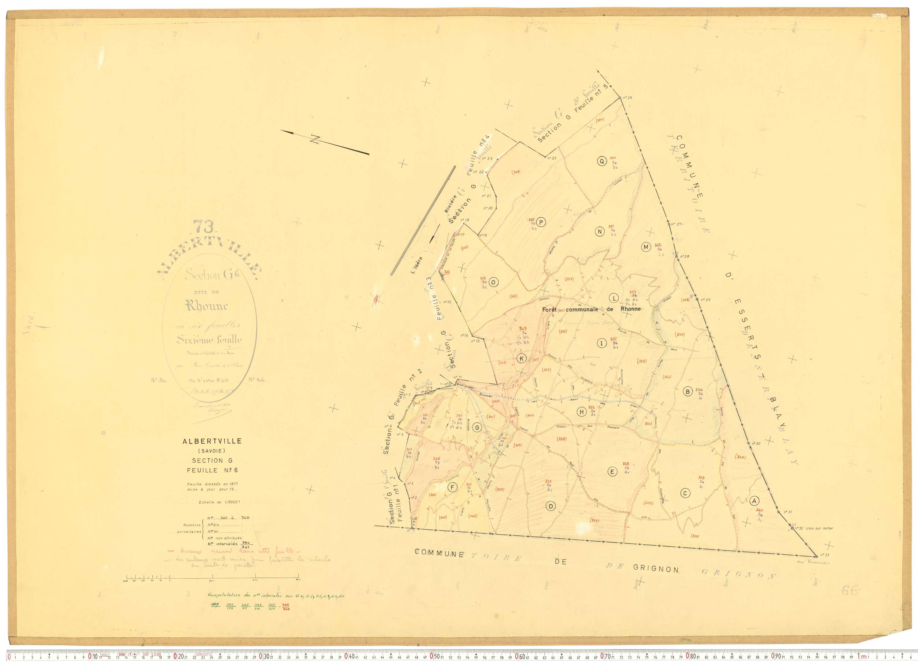 Albertville - Cadastre rénové, mise à jour (1970-1973).