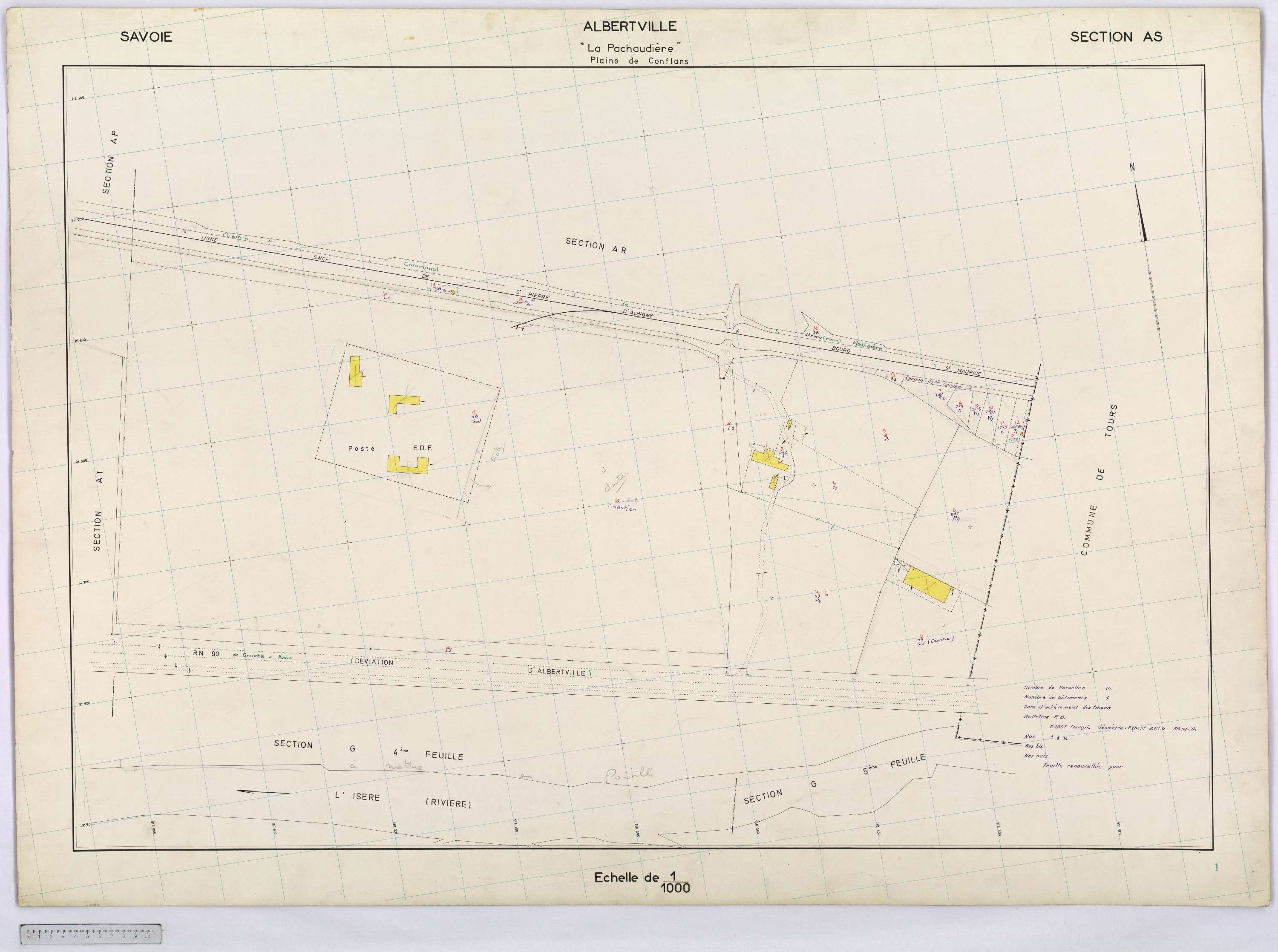 Albertville - Cadastre rénové, réfection (1968-1970).