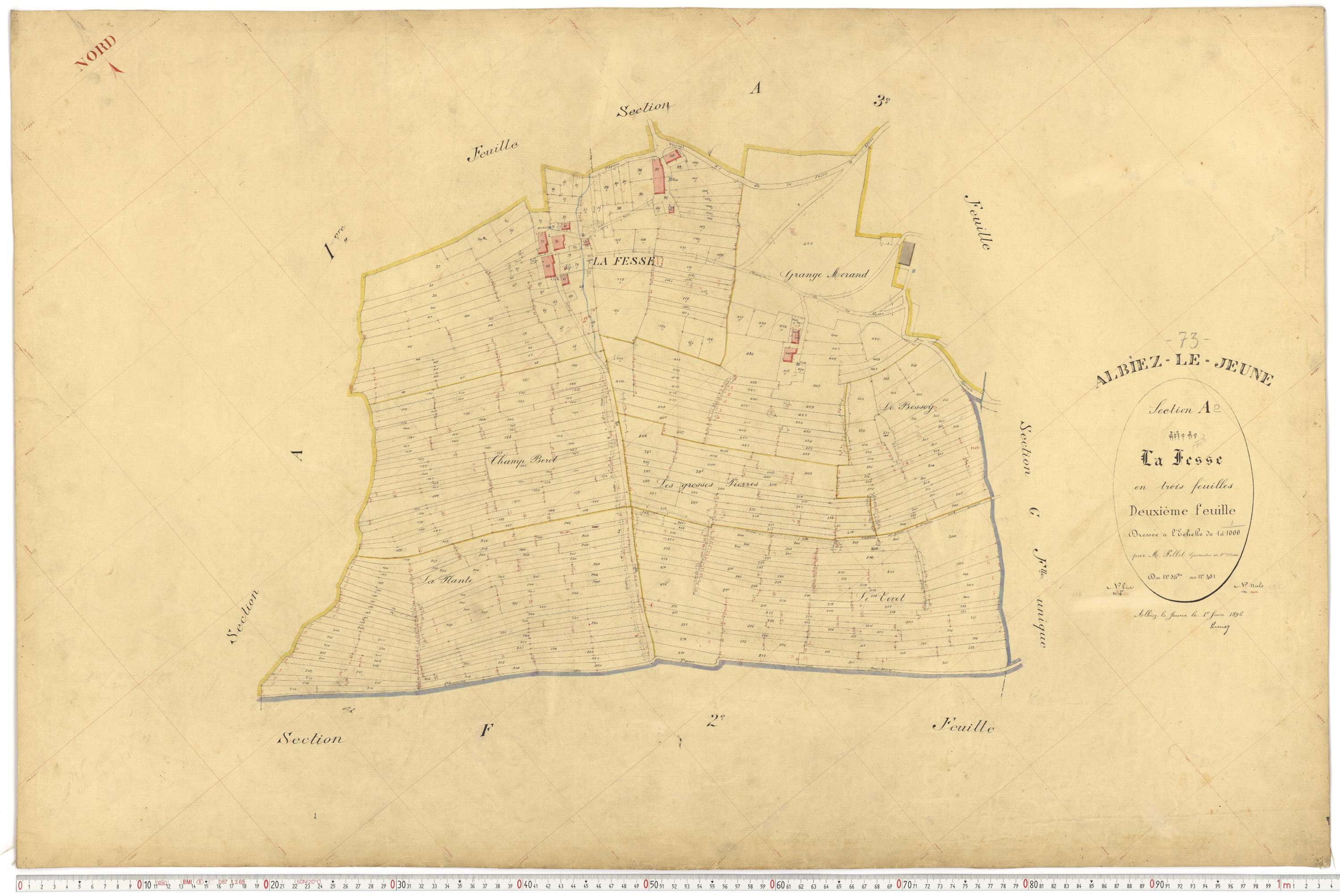 Albiez-le-Jeune - Plans cadastraux du premier cadastre français.