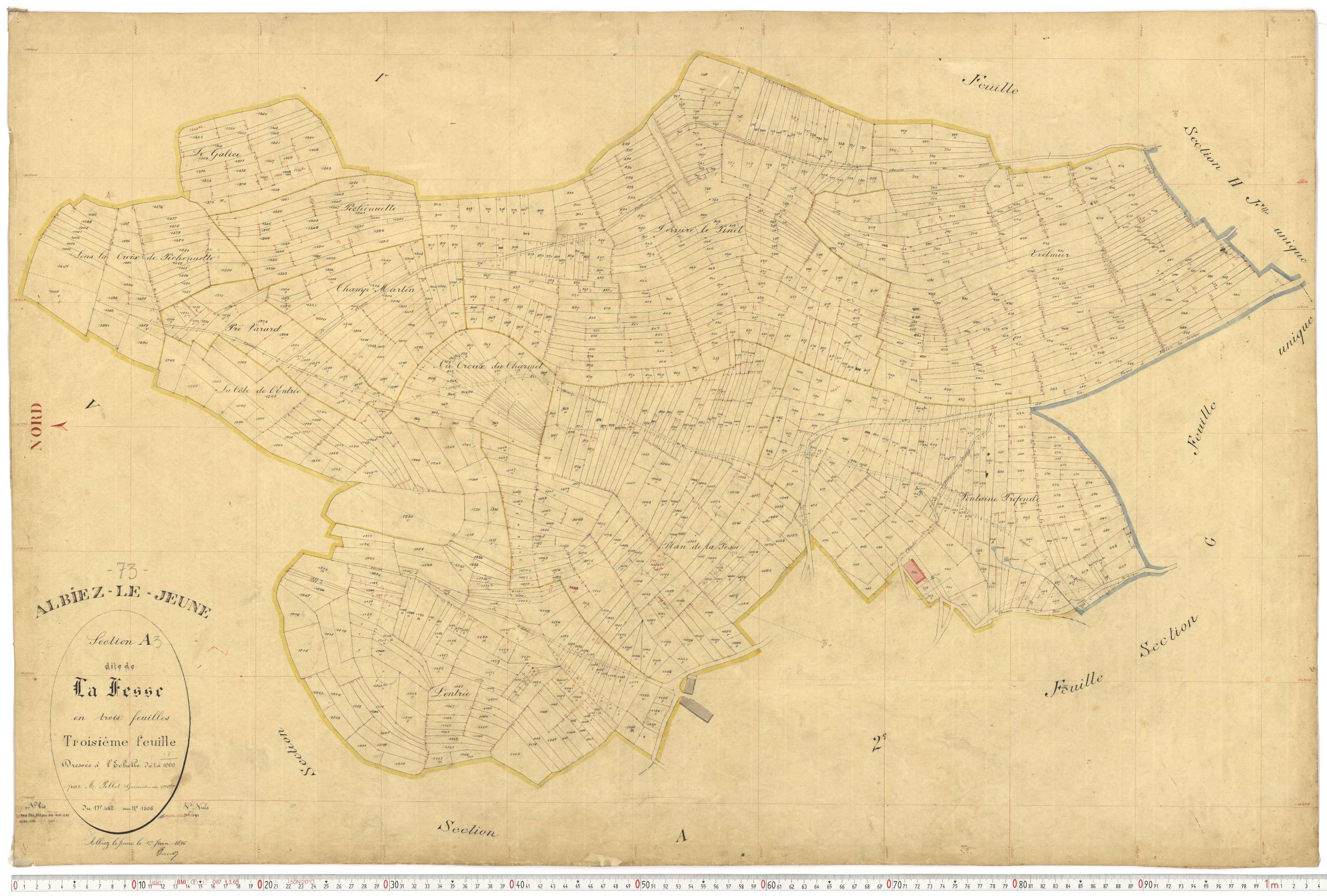 Albiez-le-Jeune - Plans cadastraux du premier cadastre français.