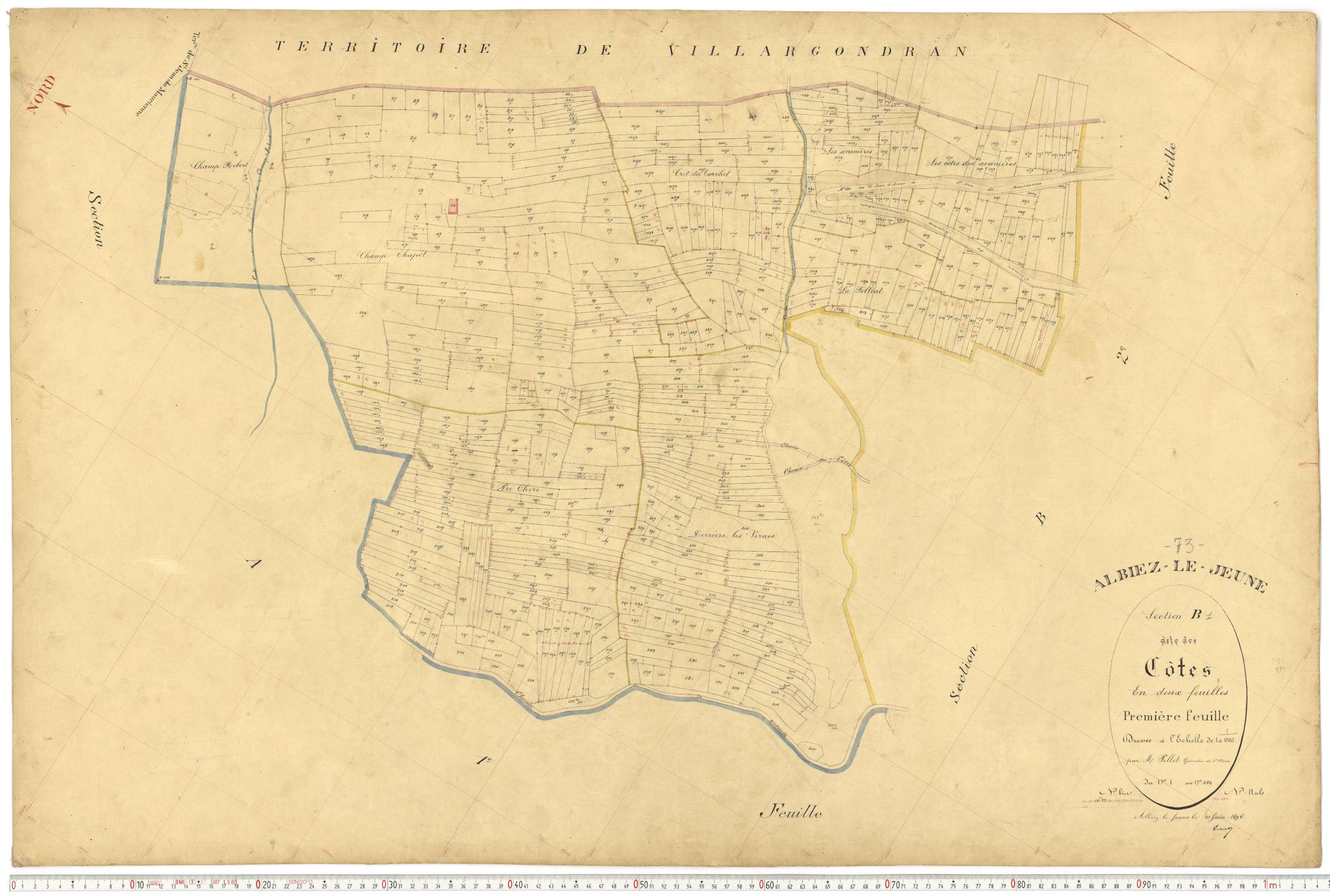 Albiez-le-Jeune - Plans cadastraux du premier cadastre français.