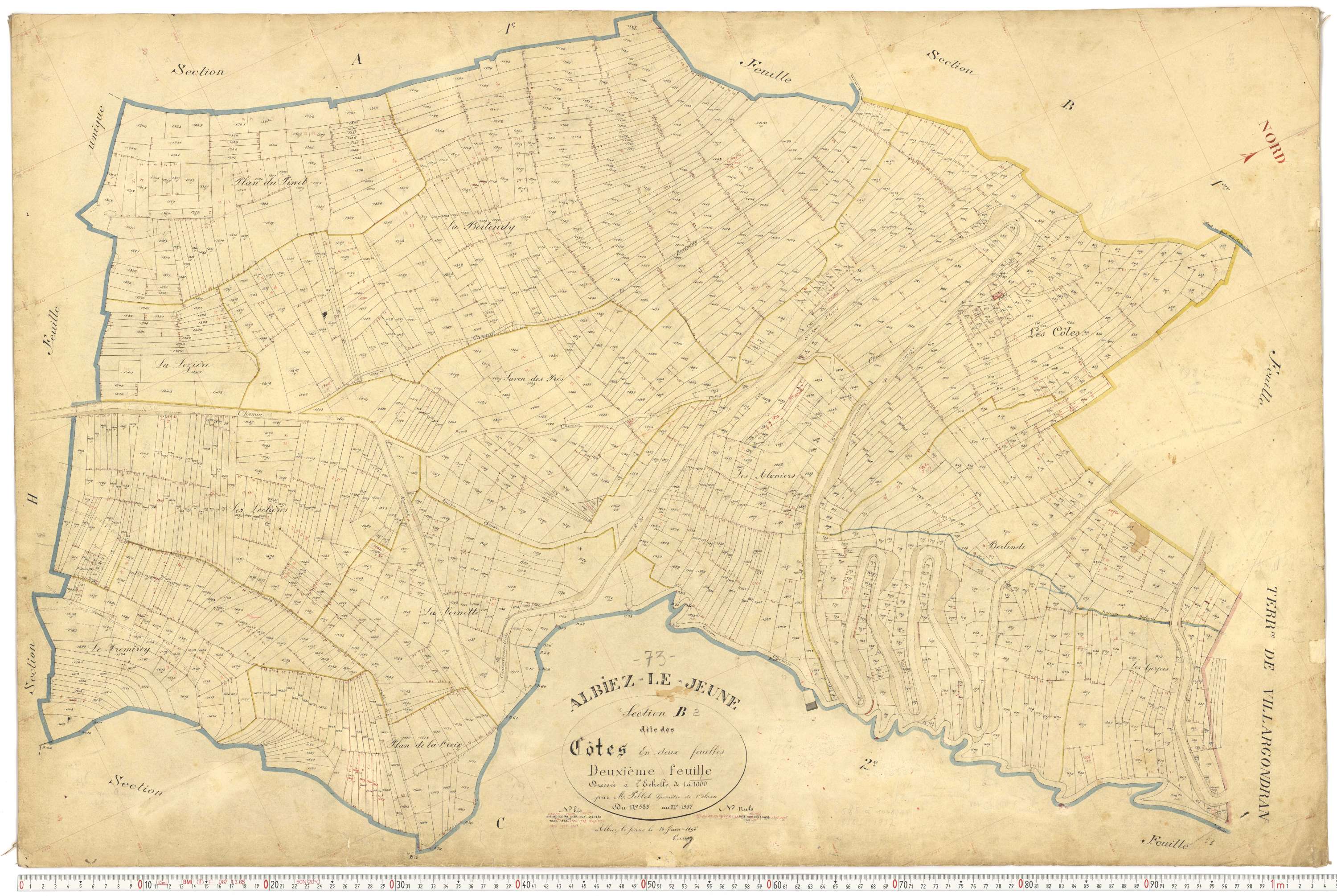 Albiez-le-Jeune - Plans cadastraux du premier cadastre français.