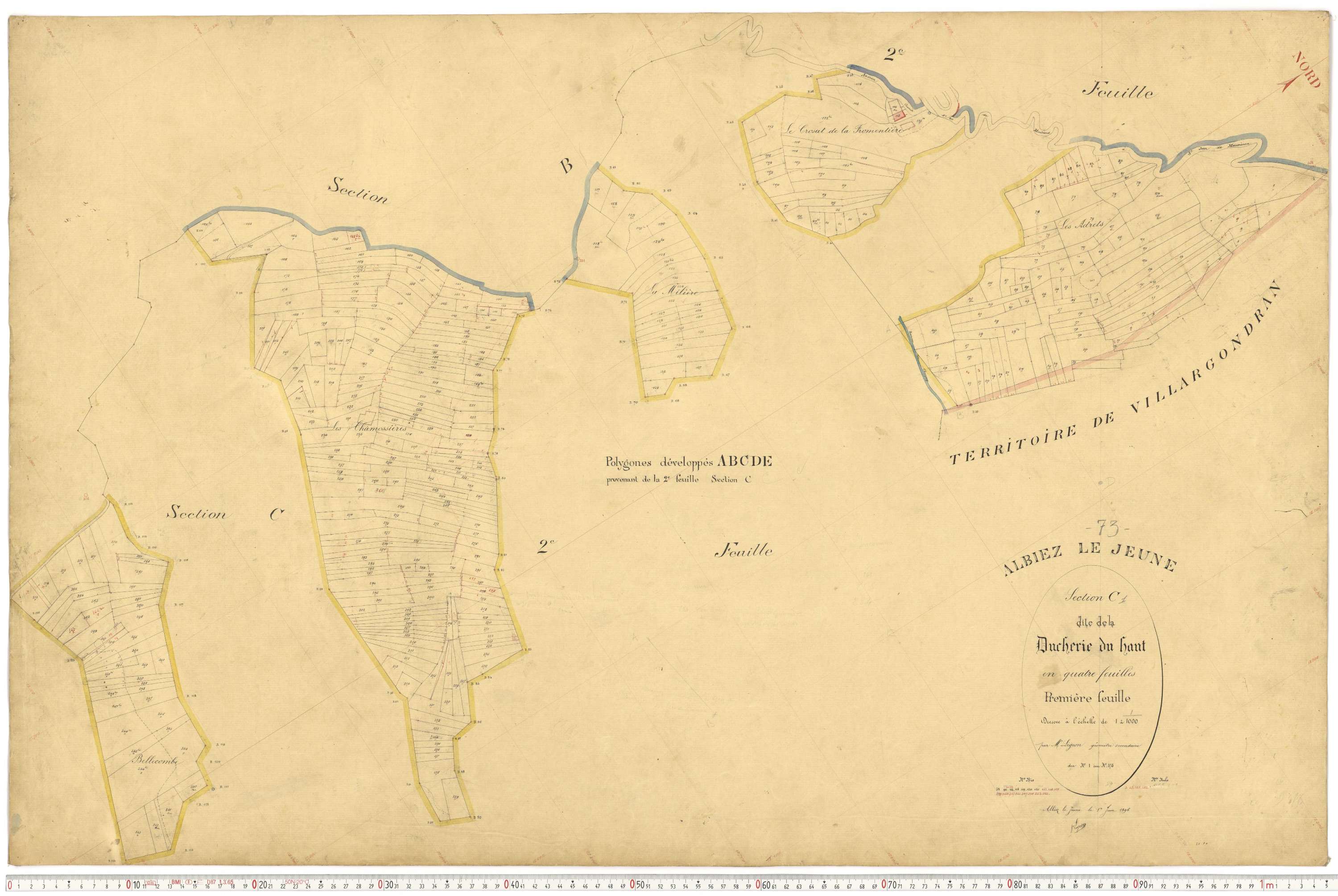 Albiez-le-Jeune - Plans cadastraux du premier cadastre français.