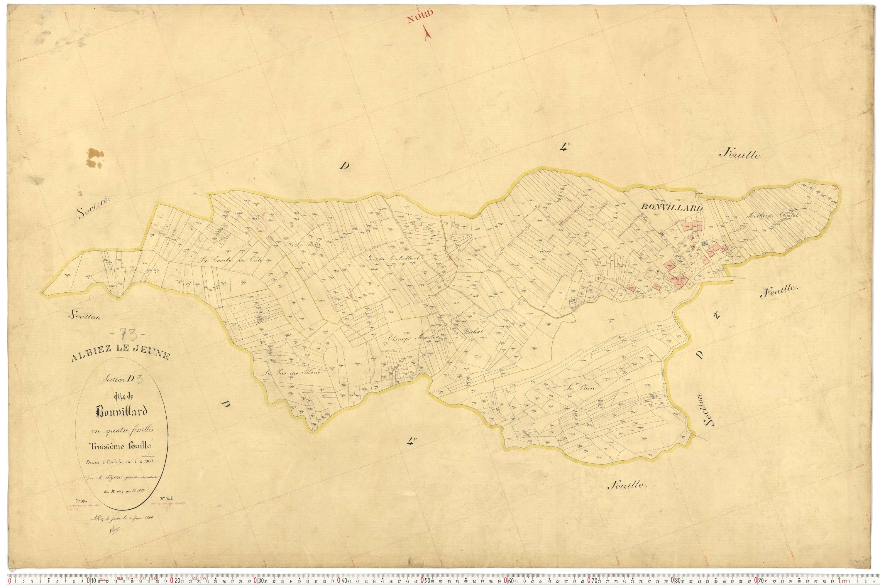 Albiez-le-Jeune - Plans cadastraux du premier cadastre français.