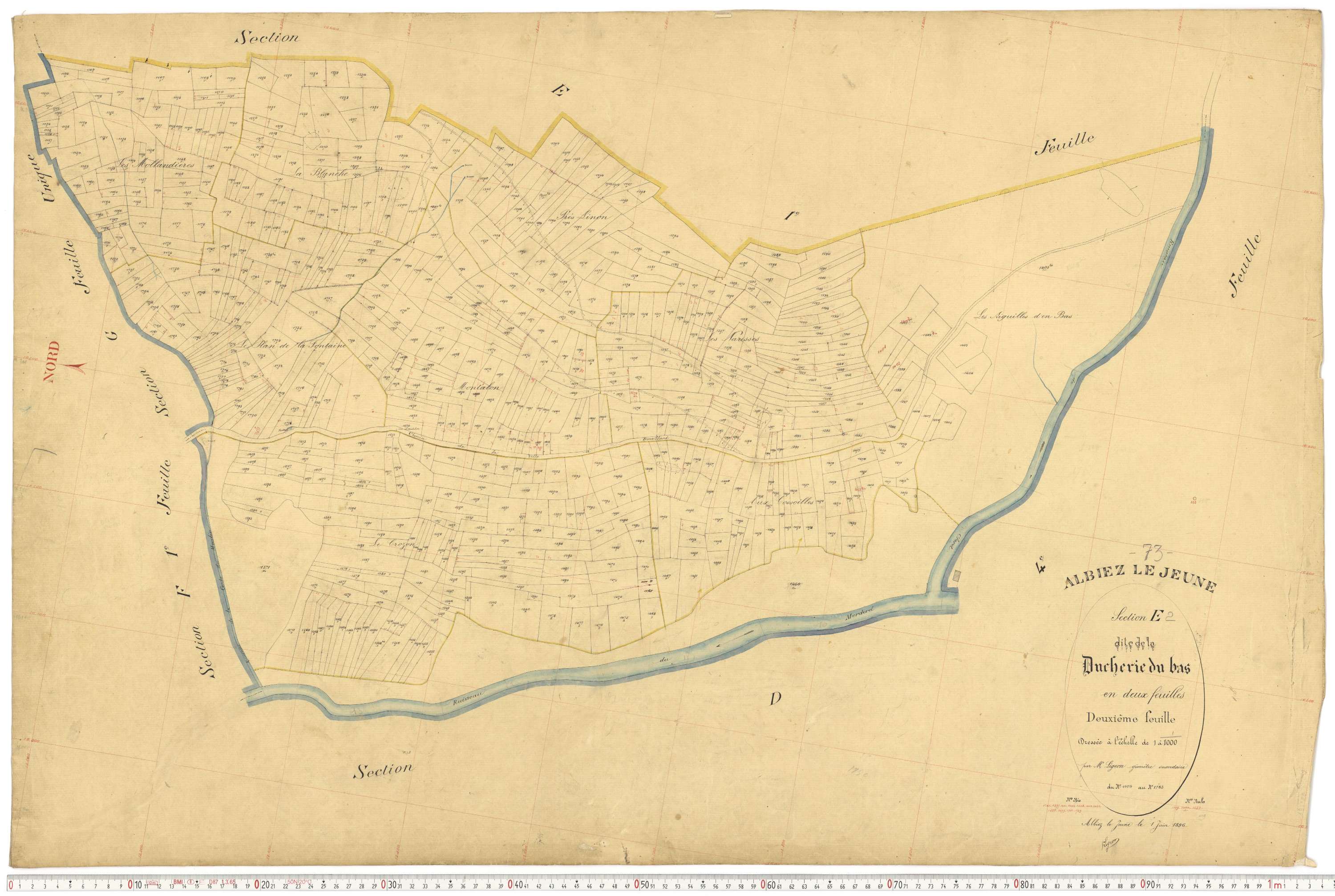 Albiez-le-Jeune - Plans cadastraux du premier cadastre français.