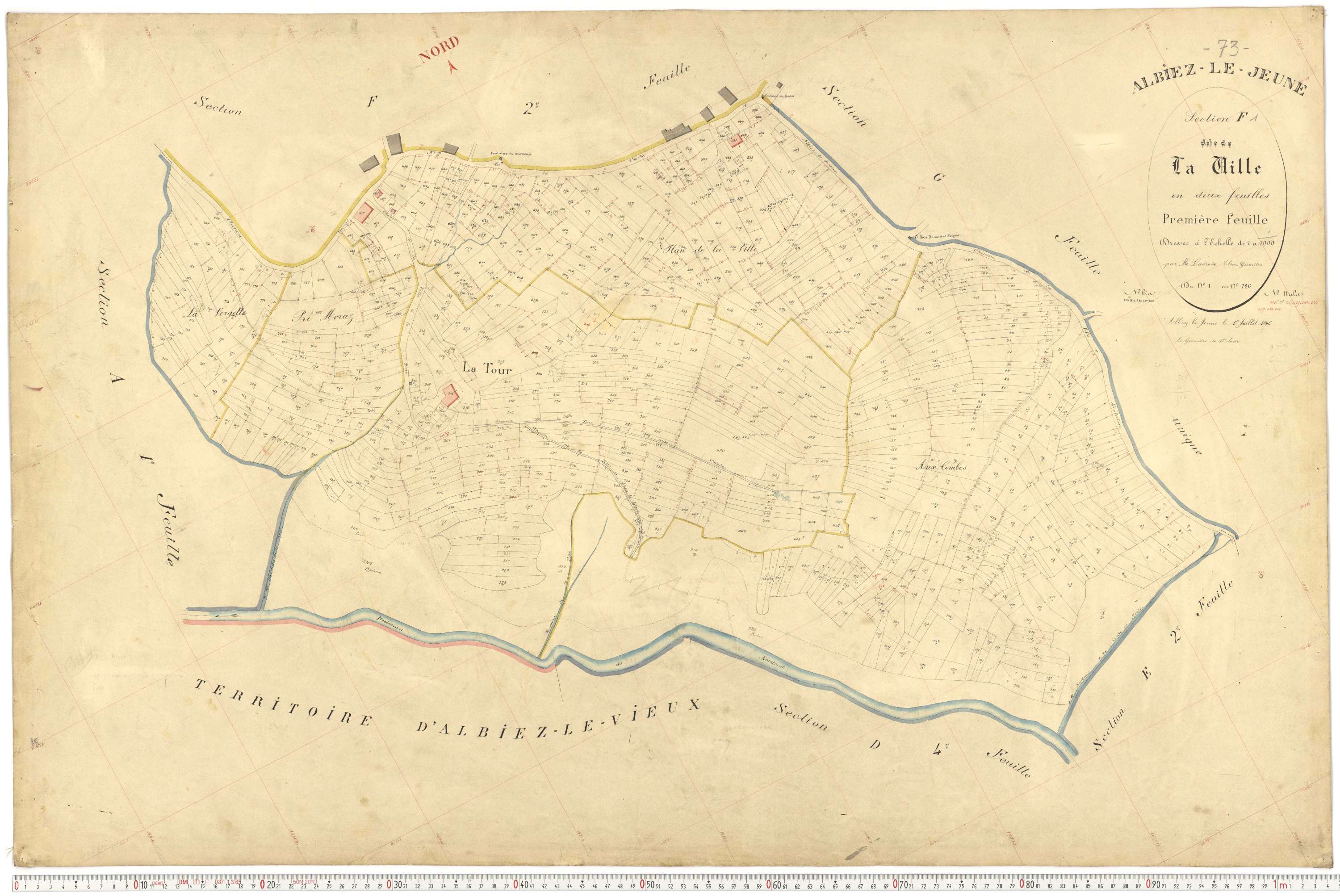 Albiez-le-Jeune - Plans cadastraux du premier cadastre français.