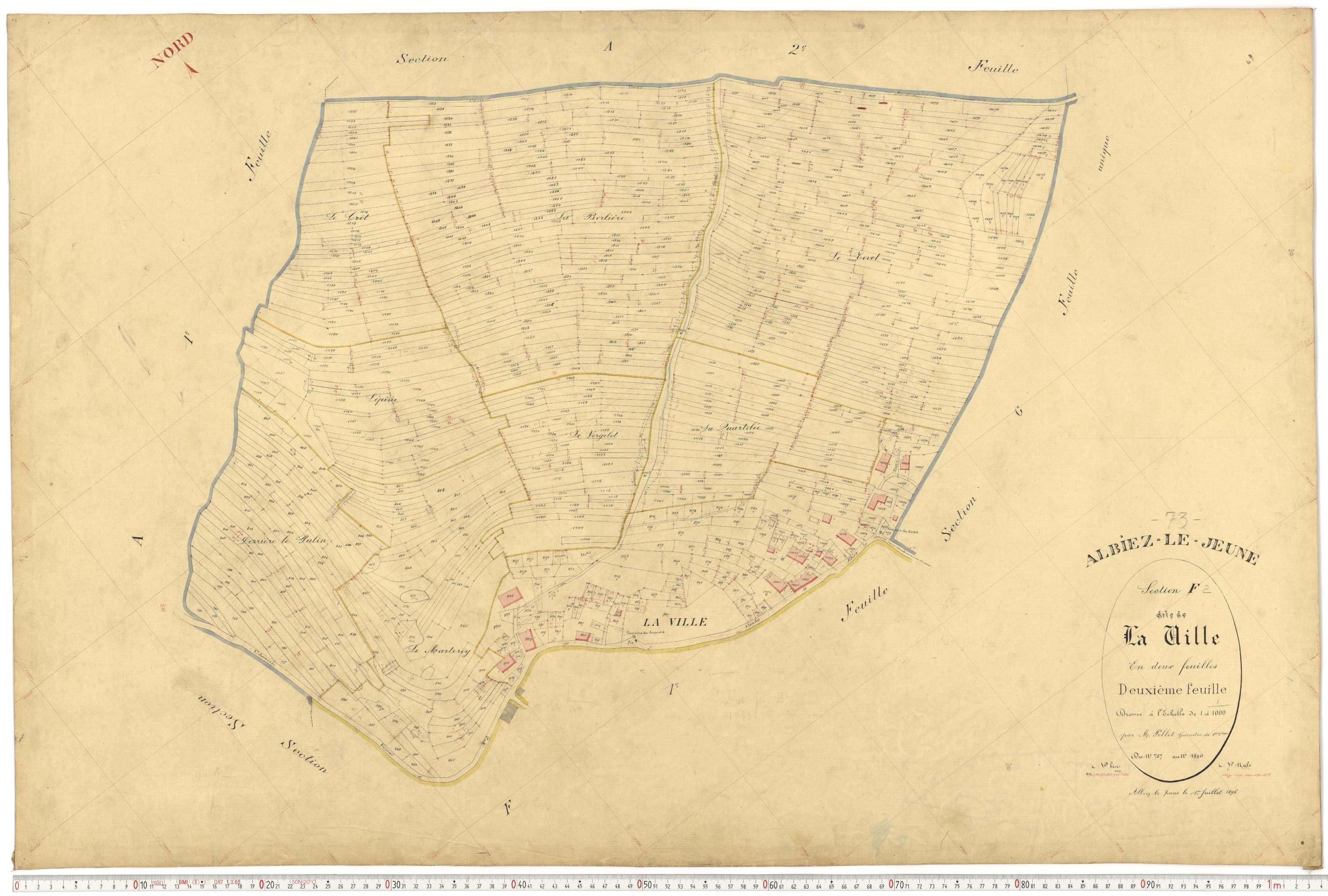 Albiez-le-Jeune - Plans cadastraux du premier cadastre français.