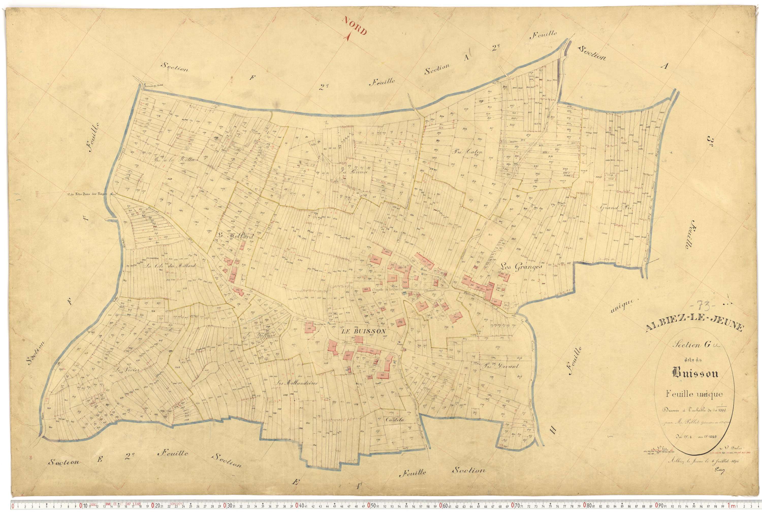 Albiez-le-Jeune - Plans cadastraux du premier cadastre français.