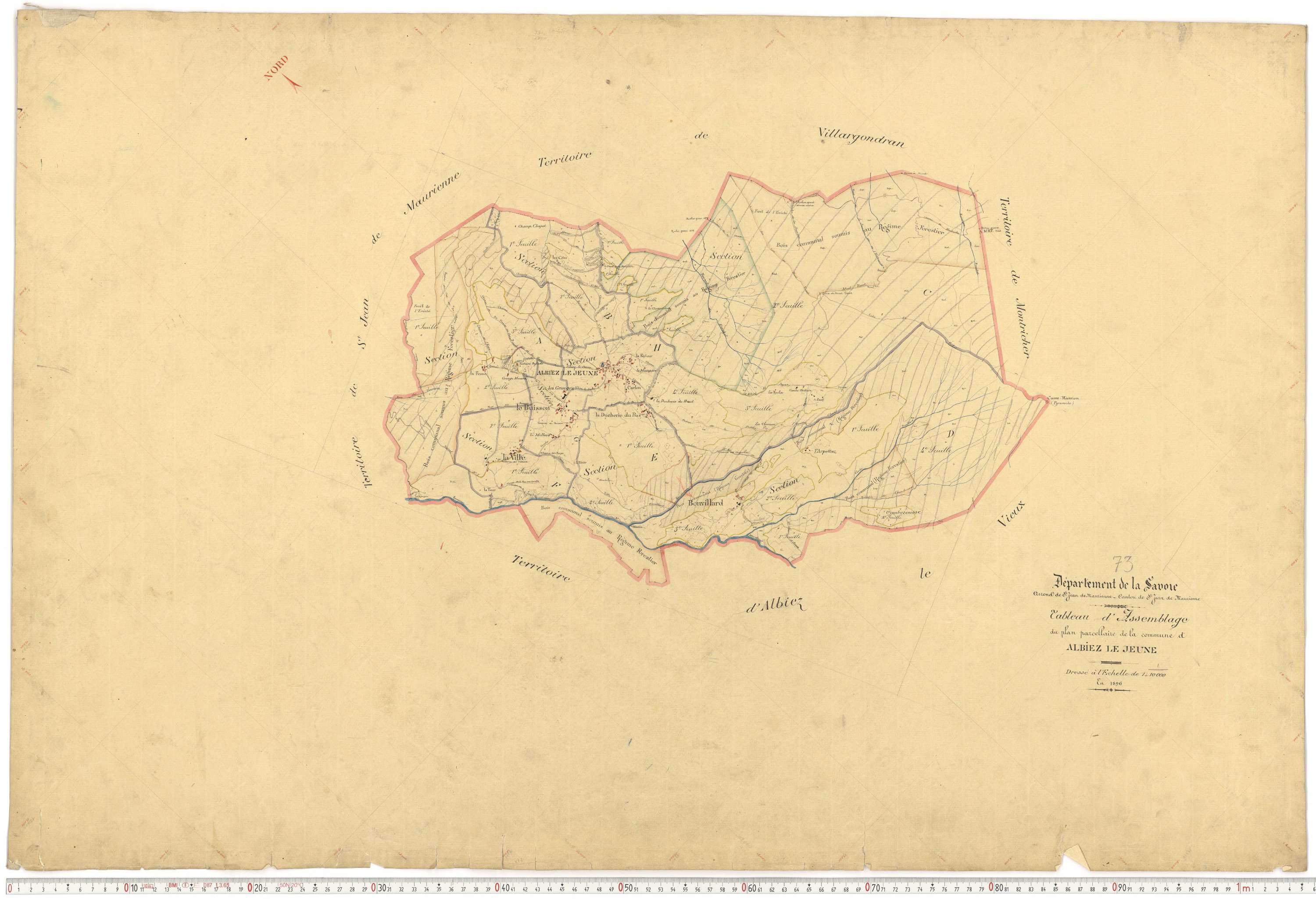 Albiez-le-Jeune - Plans cadastraux du premier cadastre français.