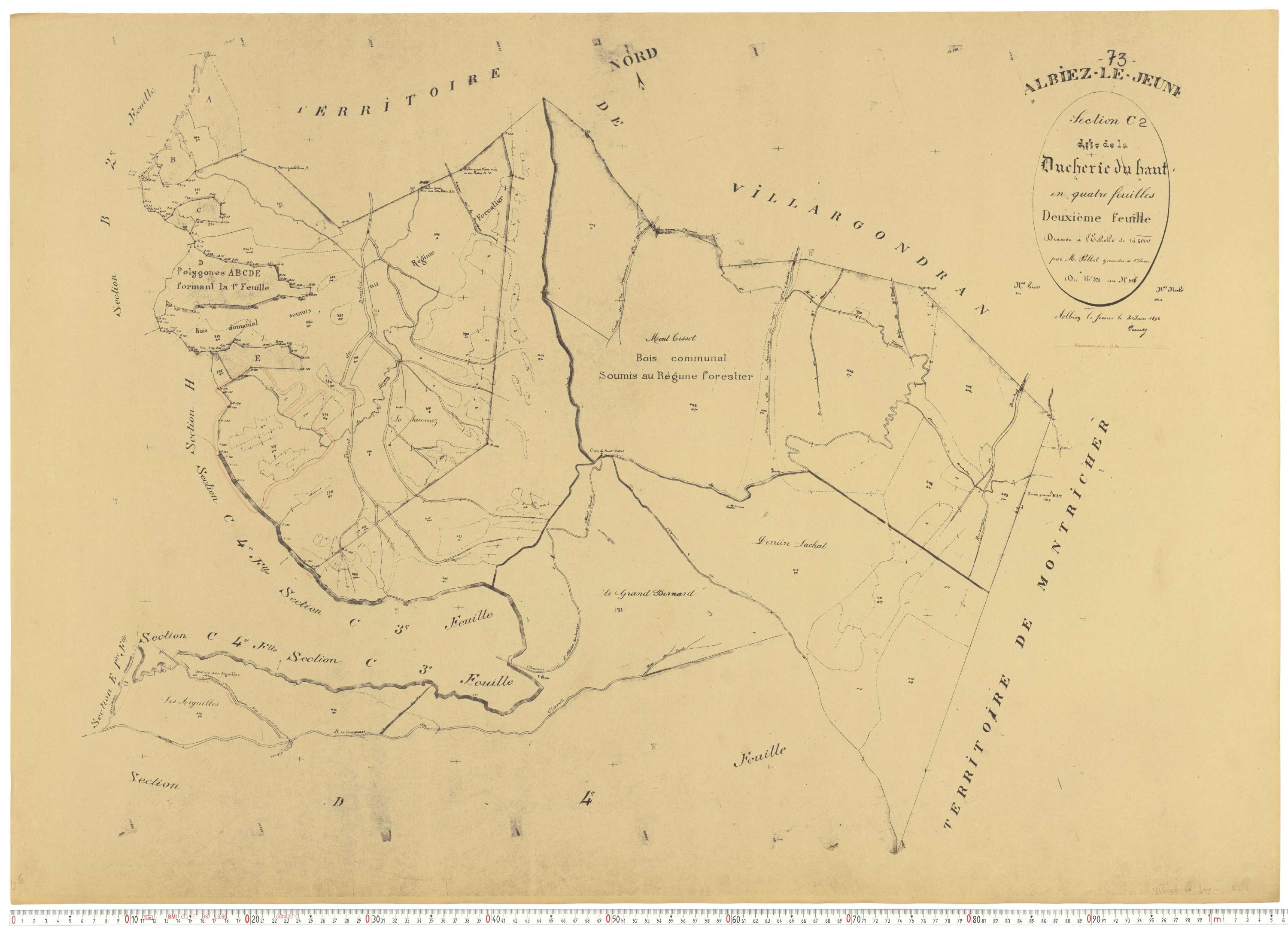 Albiez-le-Jeune - Plans cadastraux du cadastre rénové.