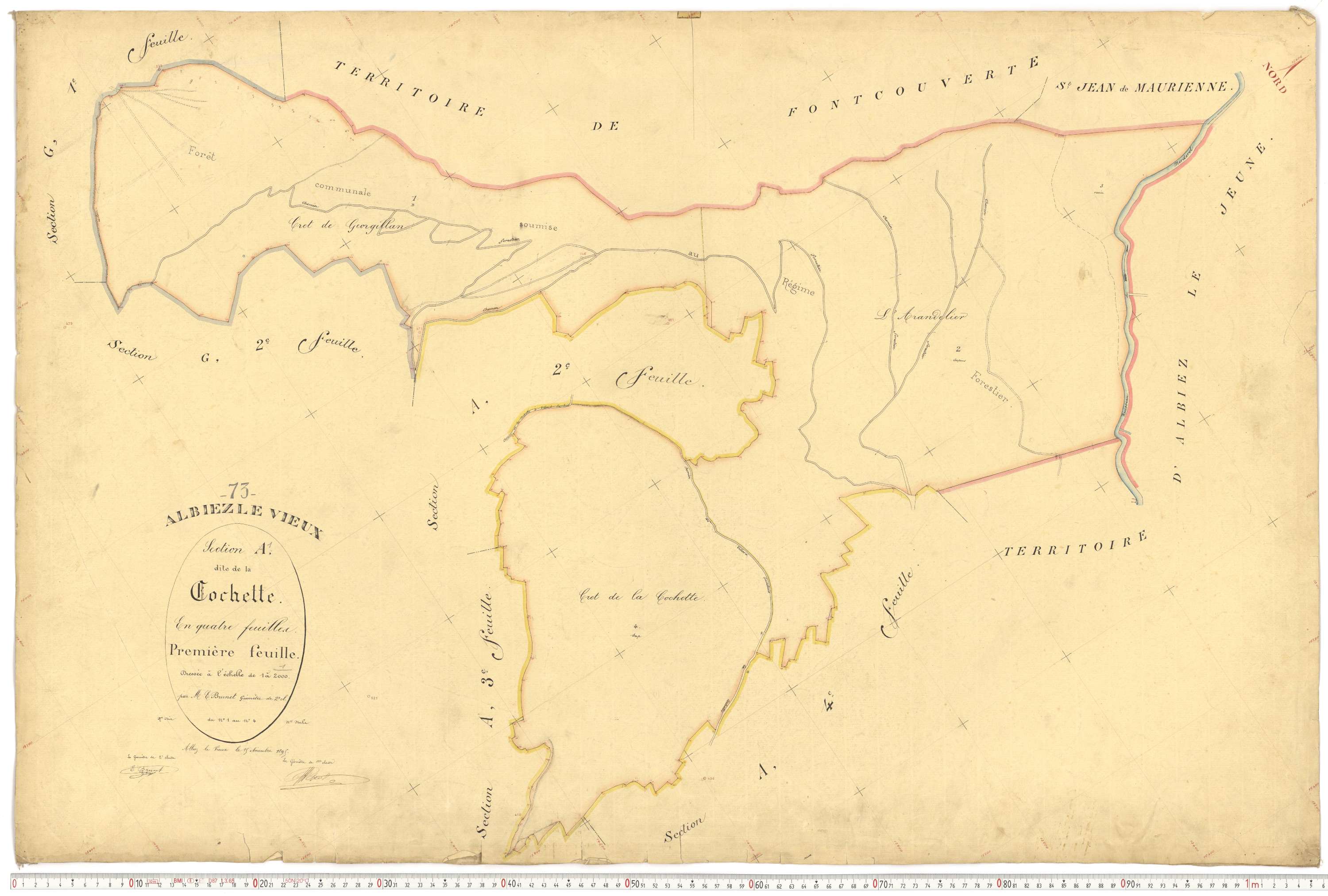 Albiez-Montrond - Plans cadastraux du premier cadastre français.