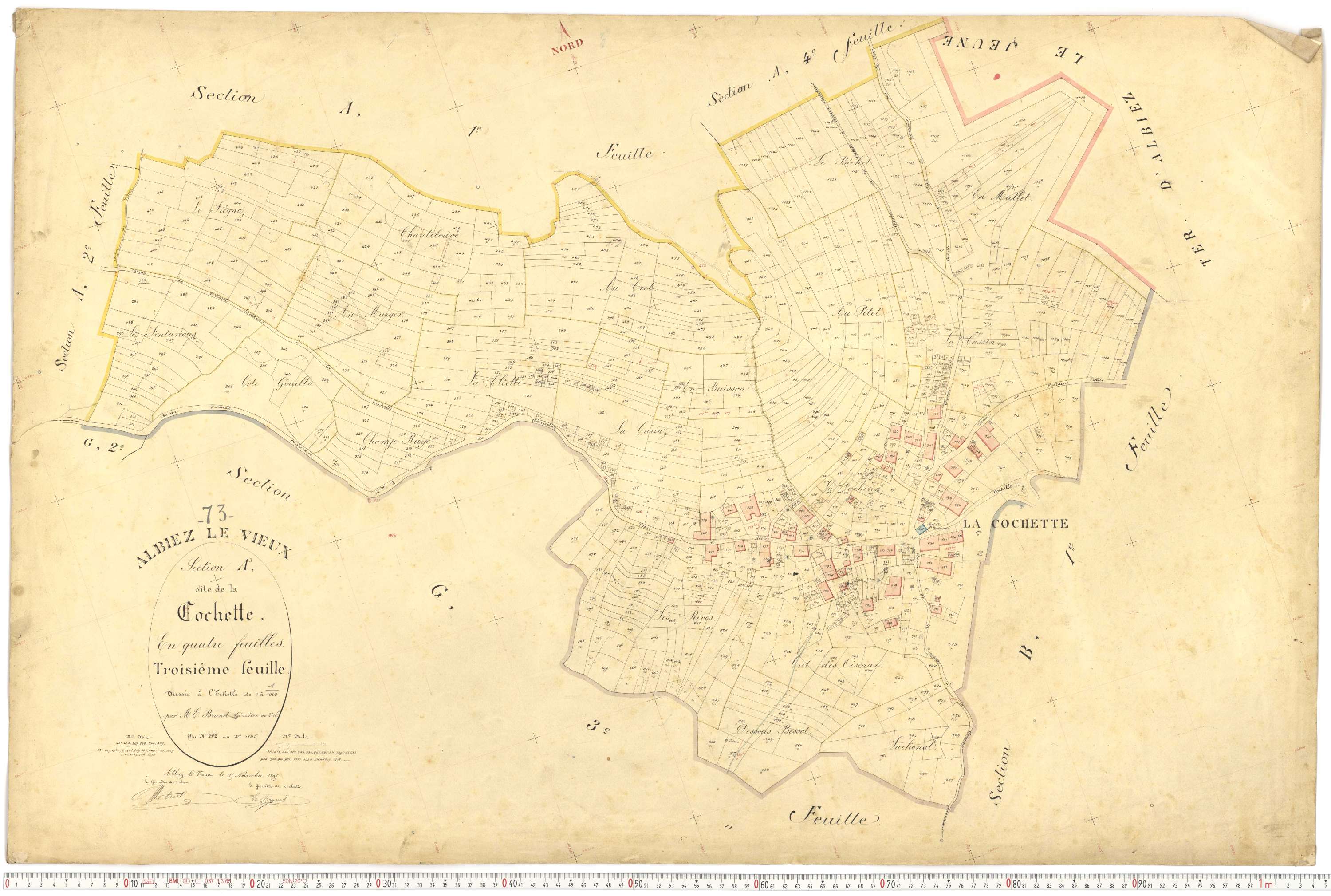 Albiez-Montrond - Plans cadastraux du premier cadastre français.