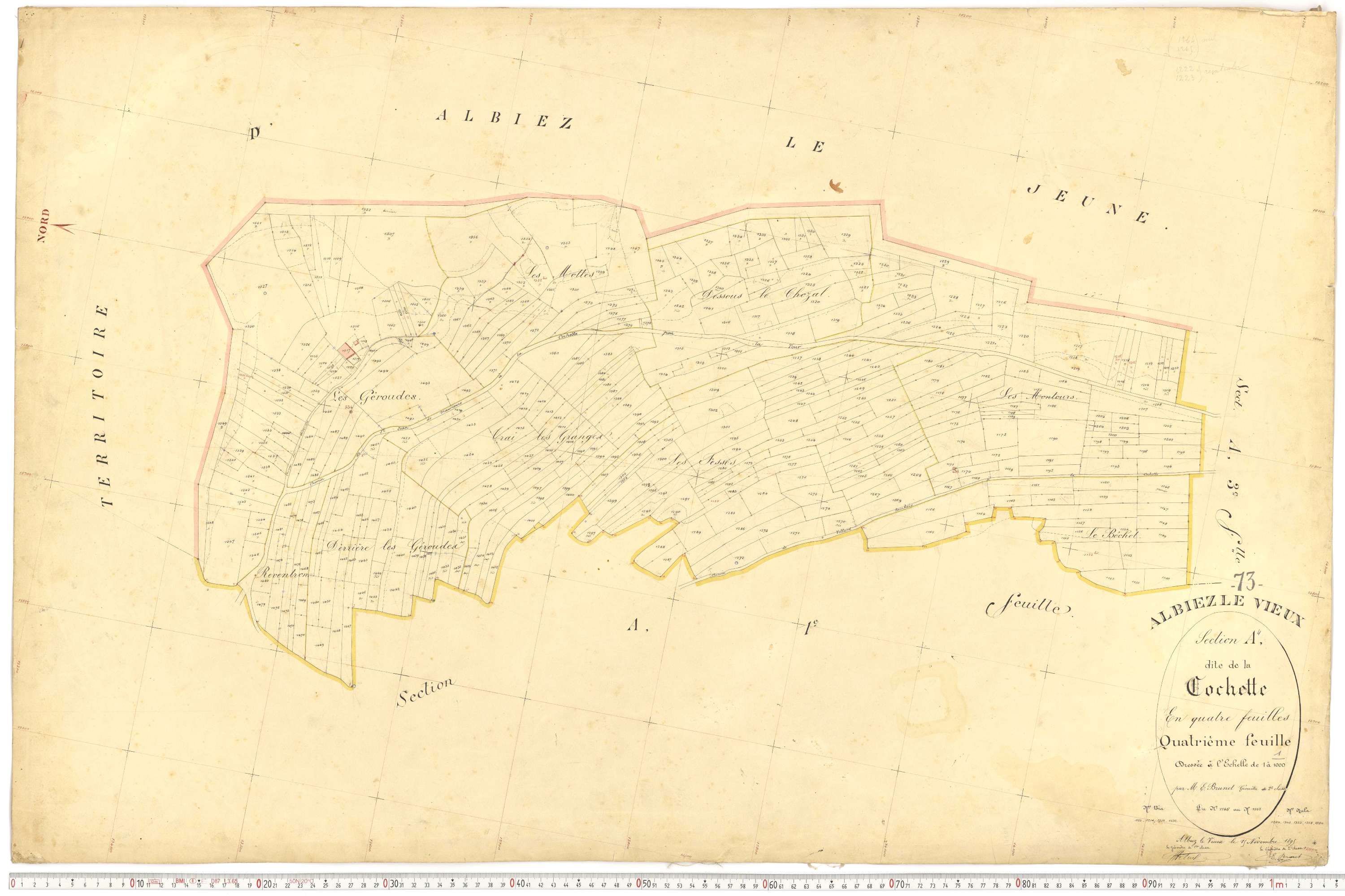 Albiez-Montrond - Plans cadastraux du premier cadastre français.