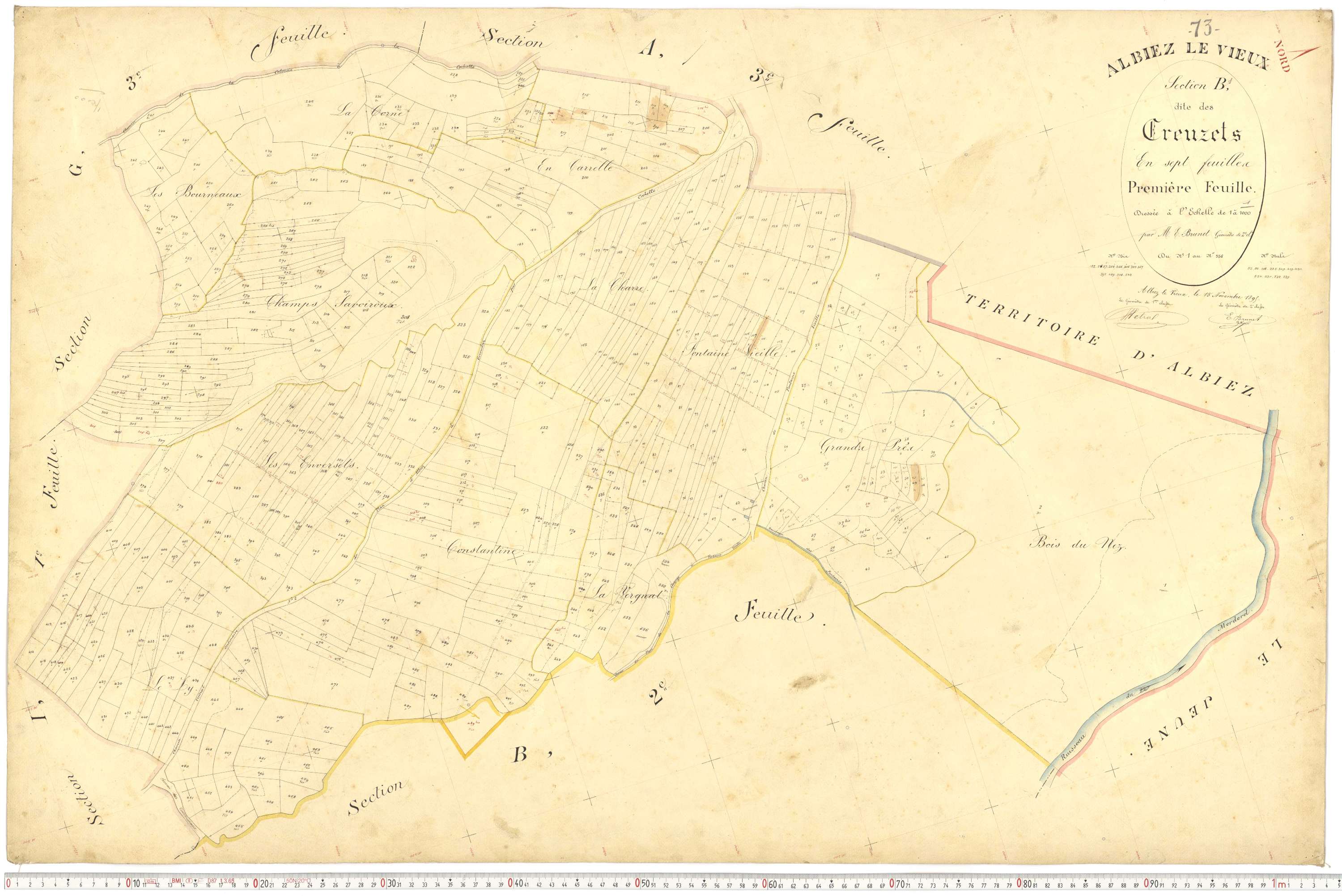 Albiez-Montrond - Plans cadastraux du premier cadastre français.