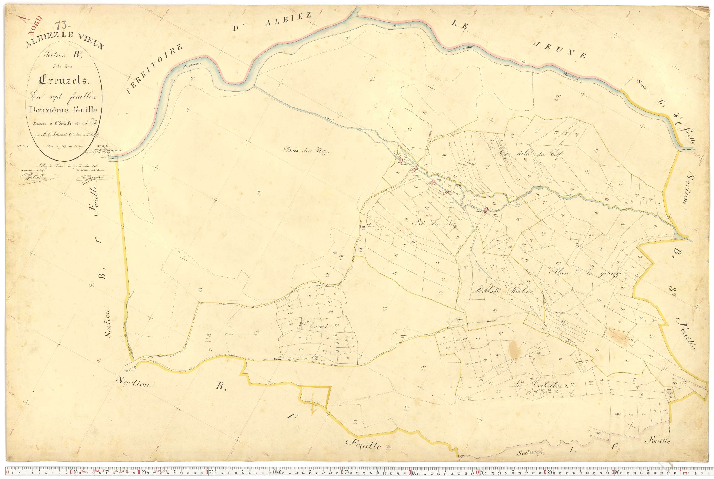 Albiez-Montrond - Plans cadastraux du premier cadastre français.