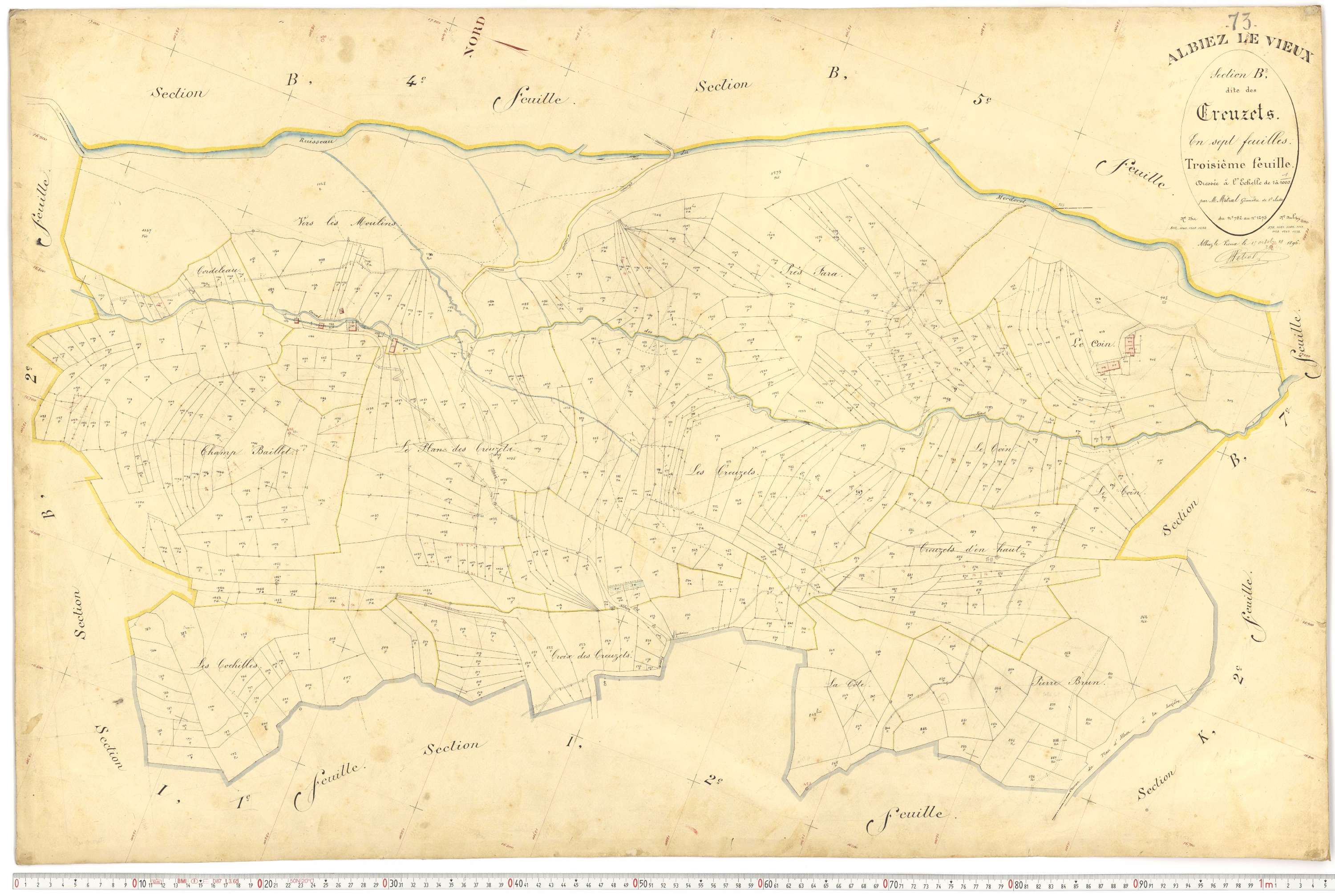 Albiez-Montrond - Plans cadastraux du premier cadastre français.