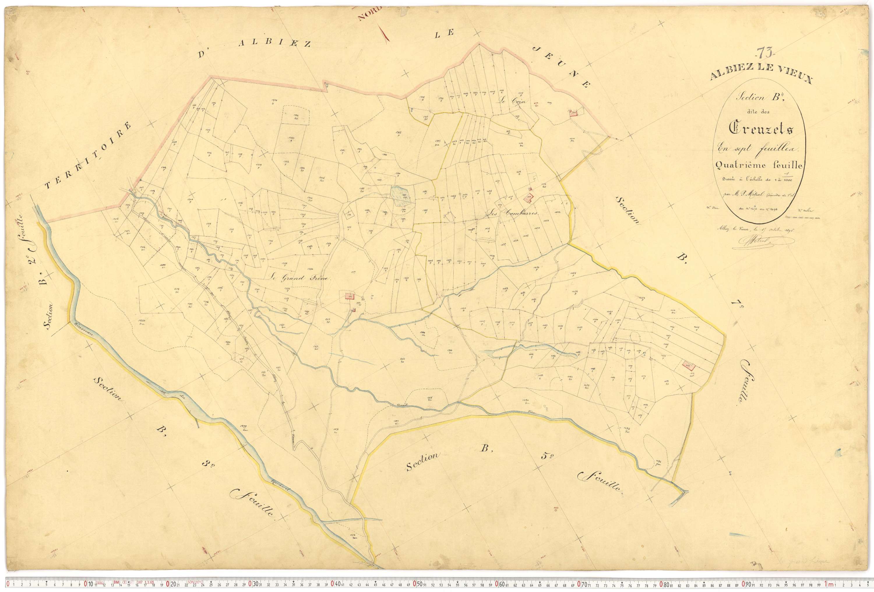 Albiez-Montrond - Plans cadastraux du premier cadastre français.