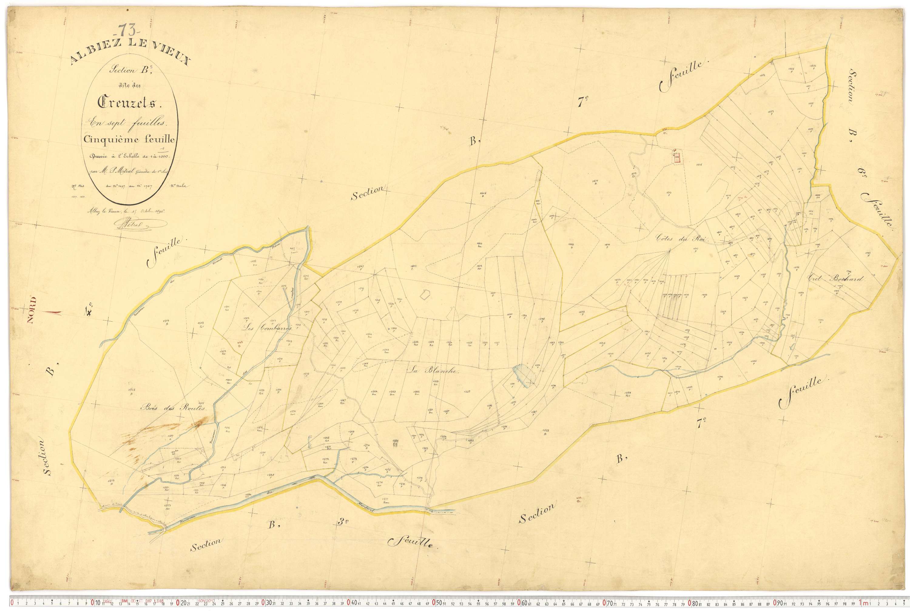 Albiez-Montrond - Plans cadastraux du premier cadastre français.