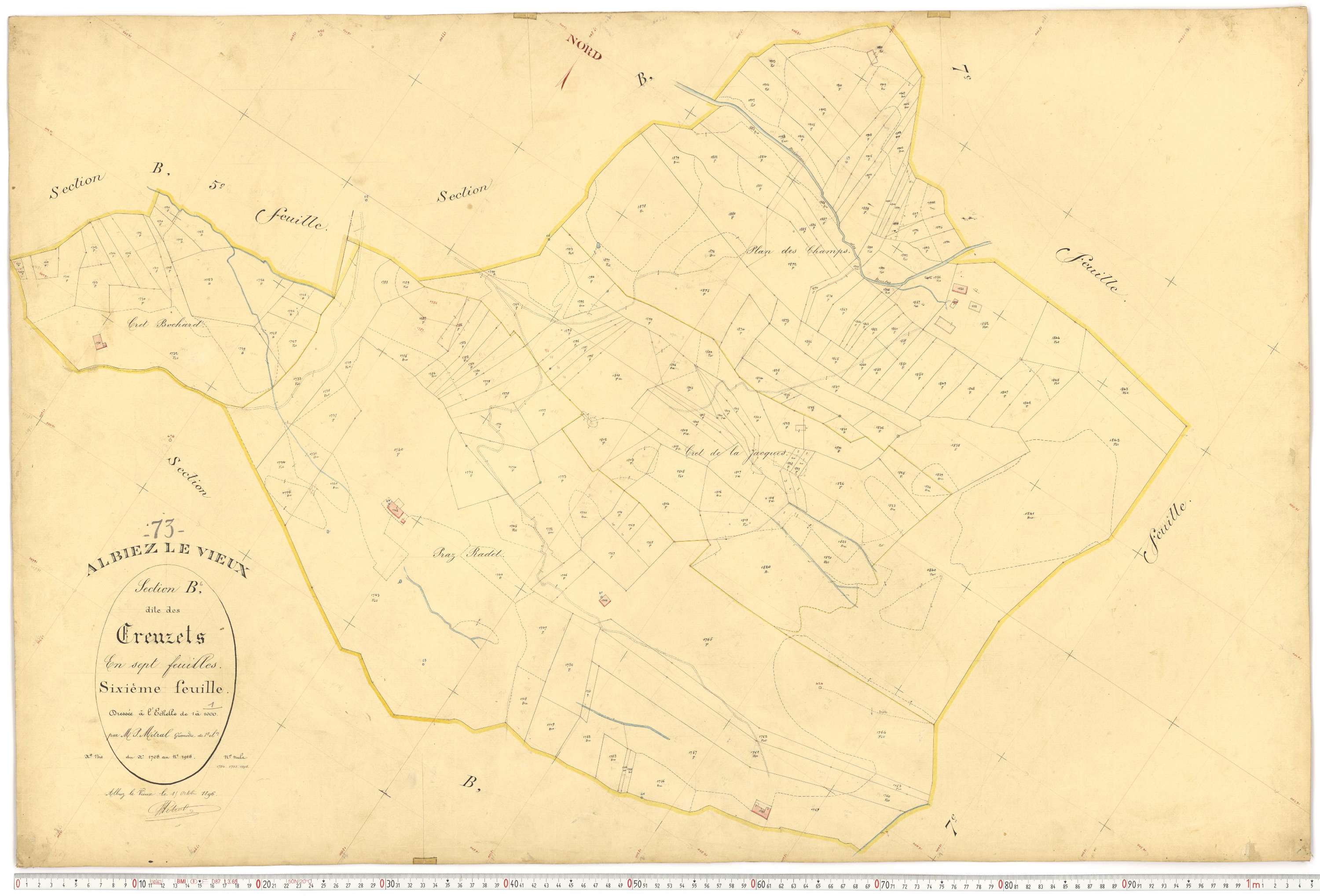 Albiez-Montrond - Plans cadastraux du premier cadastre français.