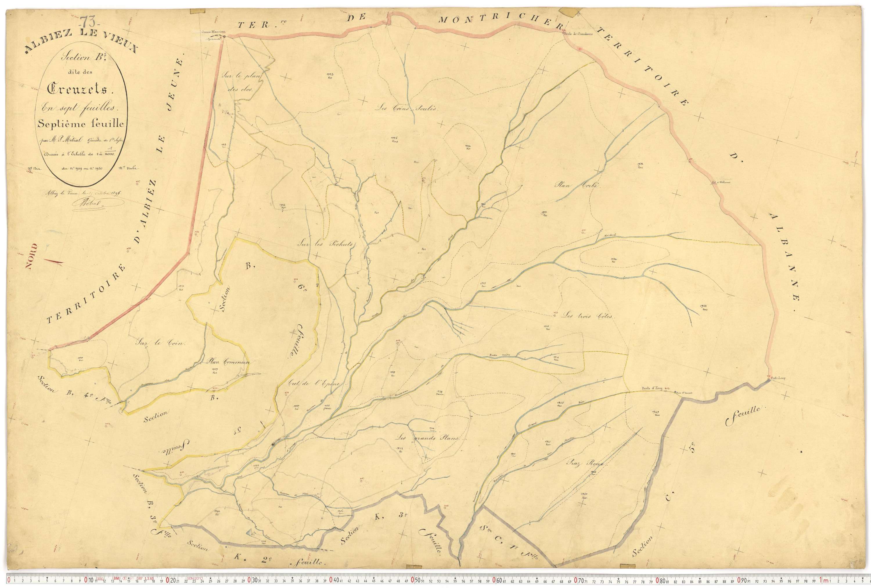 Albiez-Montrond - Plans cadastraux du premier cadastre français.