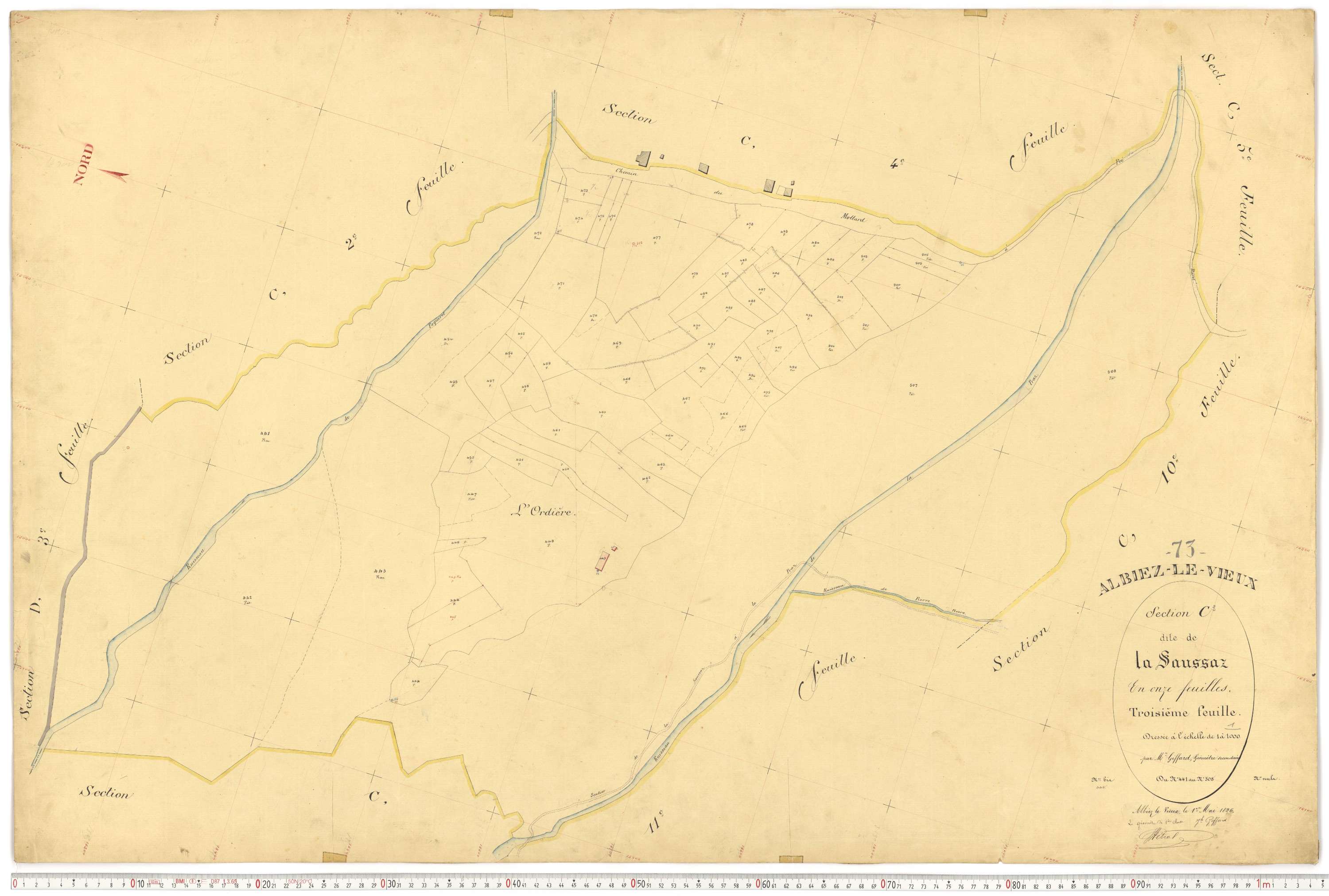 Albiez-Montrond - Plans cadastraux du premier cadastre français.