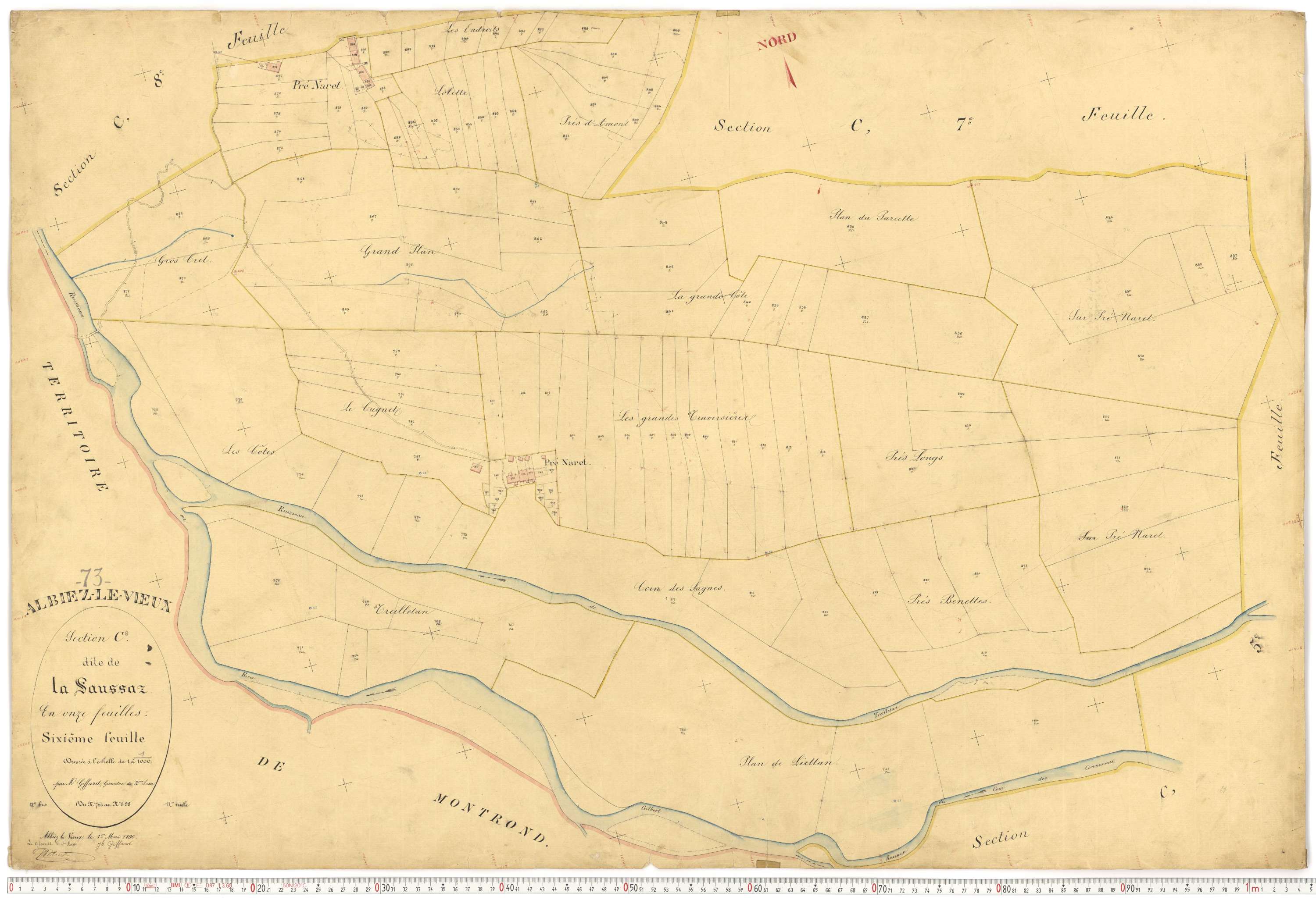 Albiez-Montrond - Plans cadastraux du premier cadastre français.