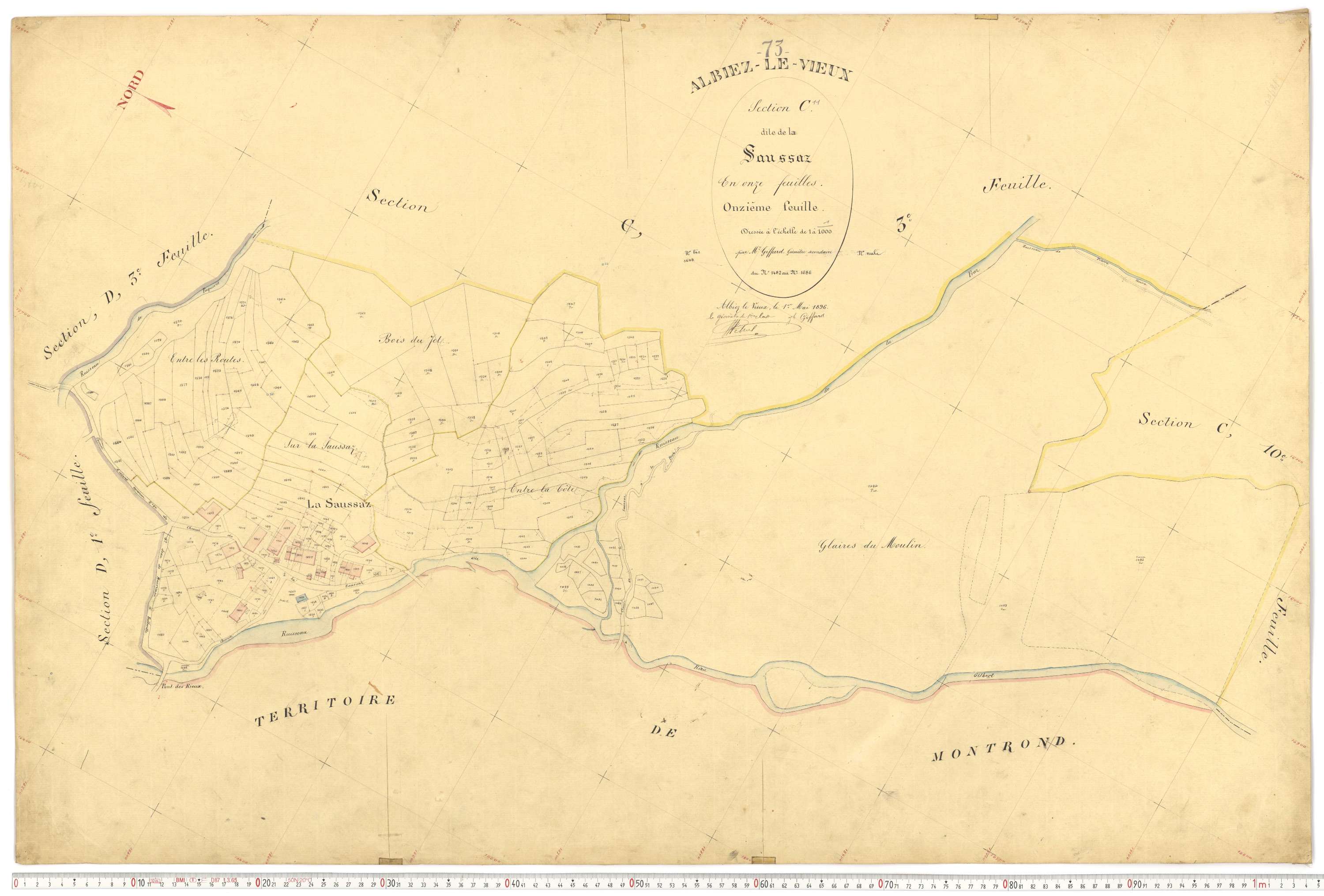 Albiez-Montrond - Plans cadastraux du premier cadastre français.