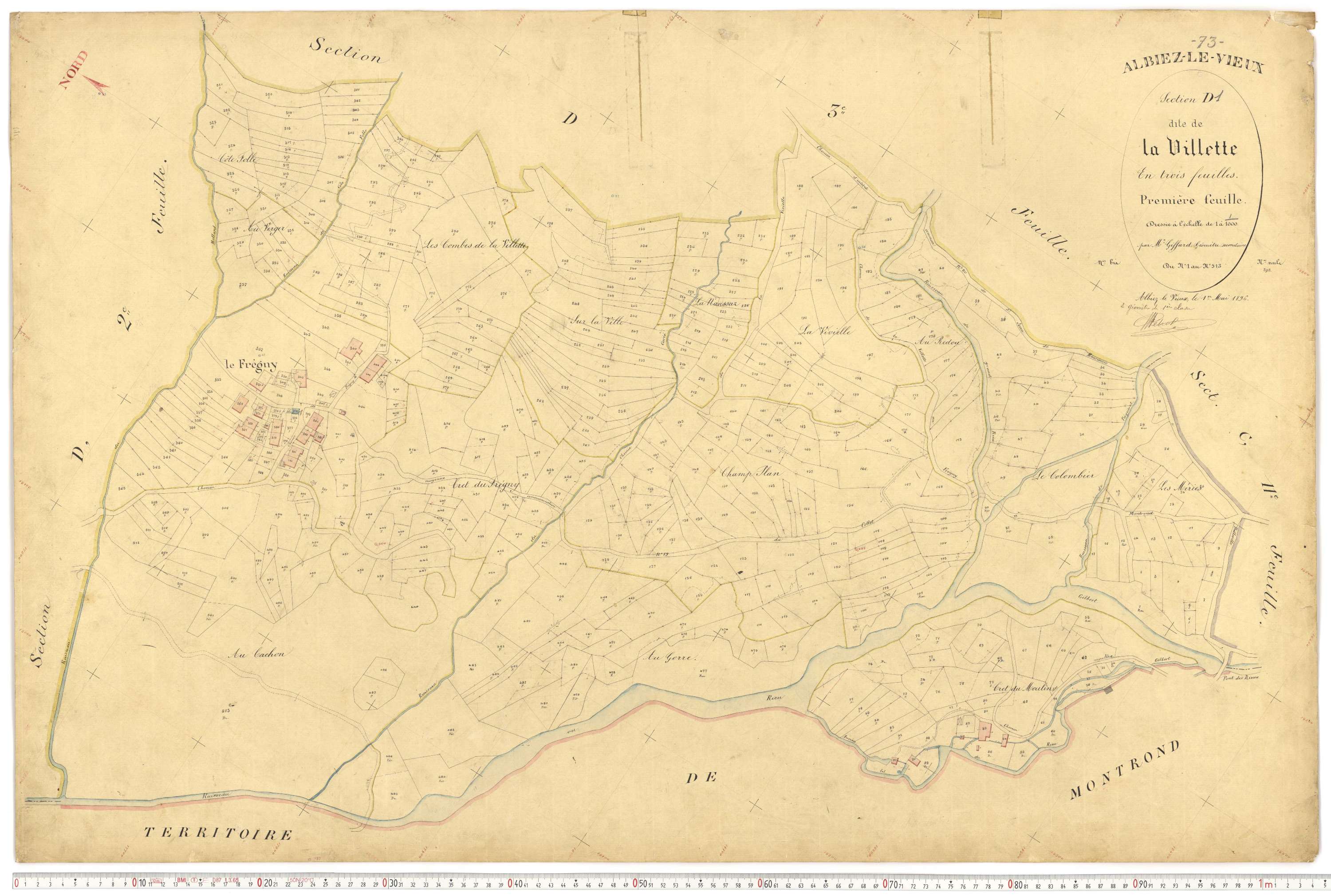 Albiez-Montrond - Plans cadastraux du premier cadastre français.