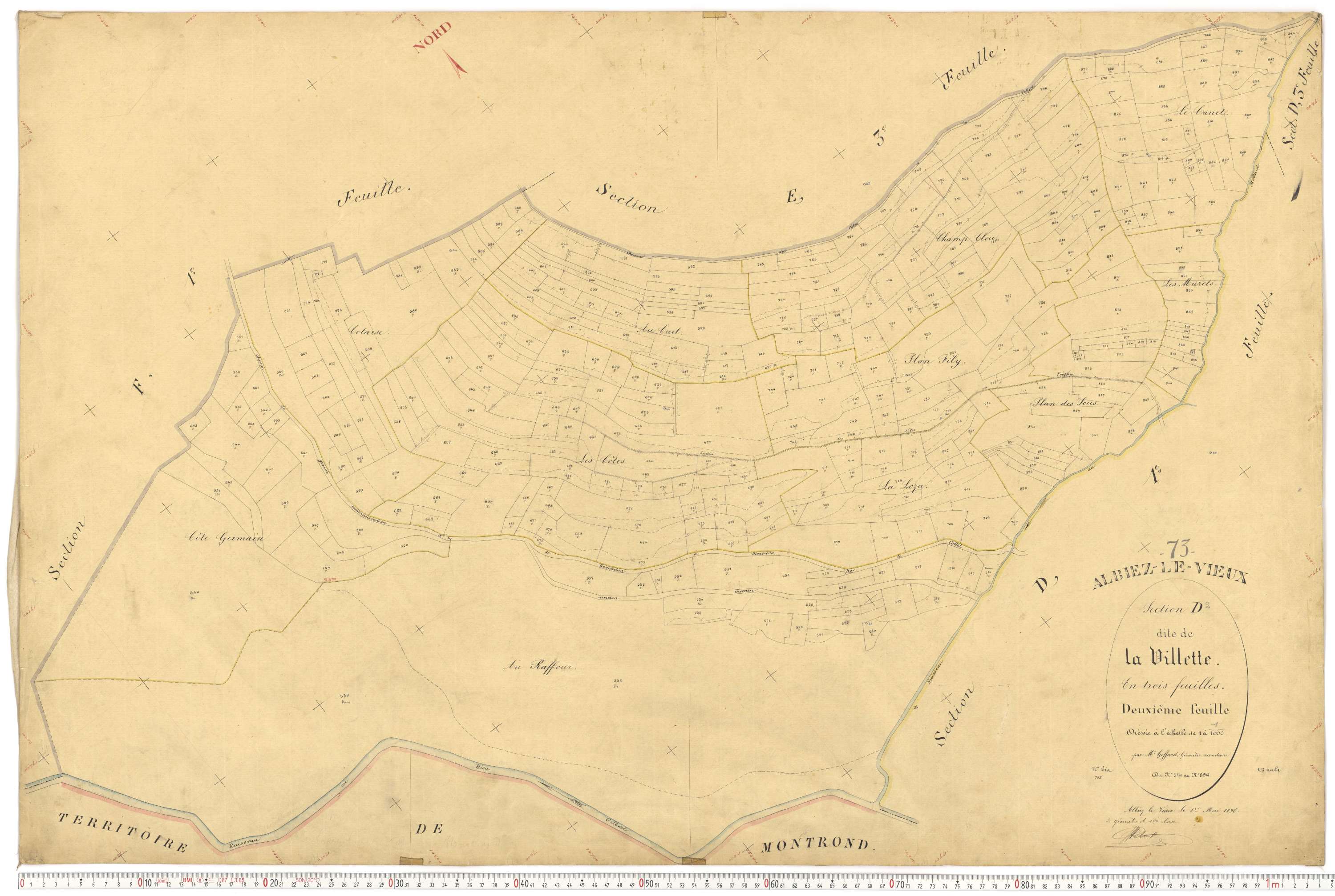 Albiez-Montrond - Plans cadastraux du premier cadastre français.
