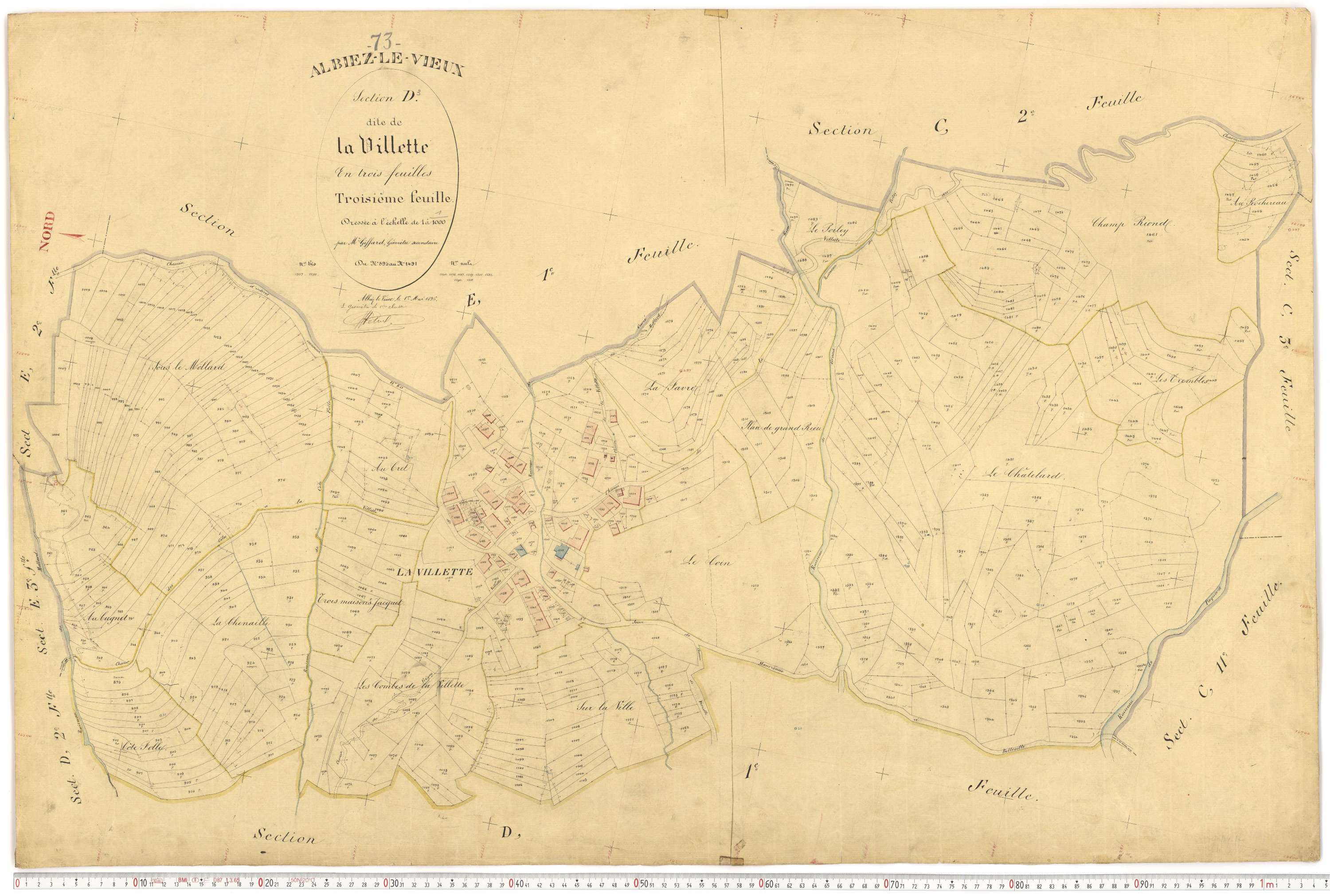 Albiez-Montrond - Plans cadastraux du premier cadastre français.