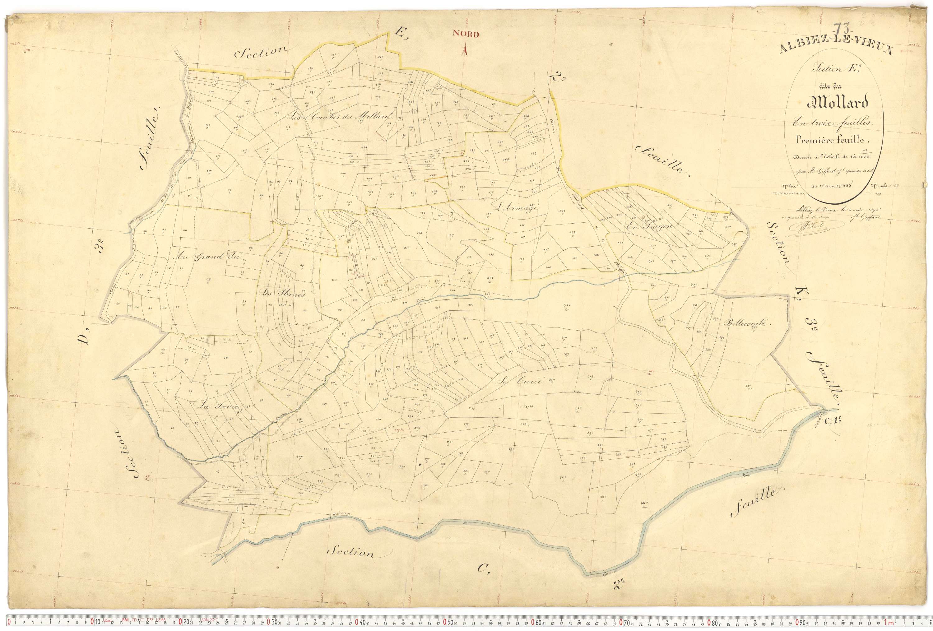 Albiez-Montrond - Plans cadastraux du premier cadastre français.