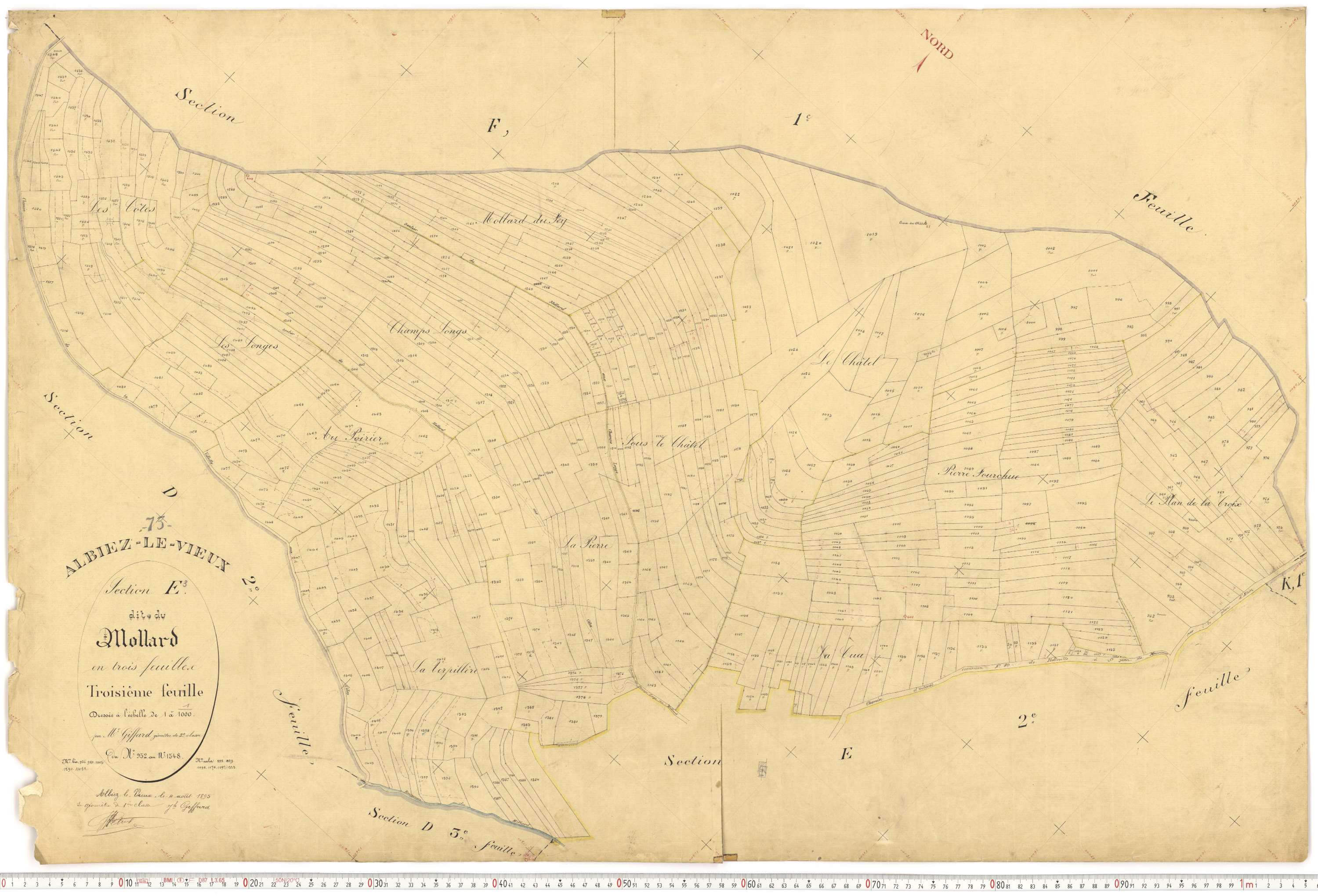 Albiez-Montrond - Plans cadastraux du premier cadastre français.