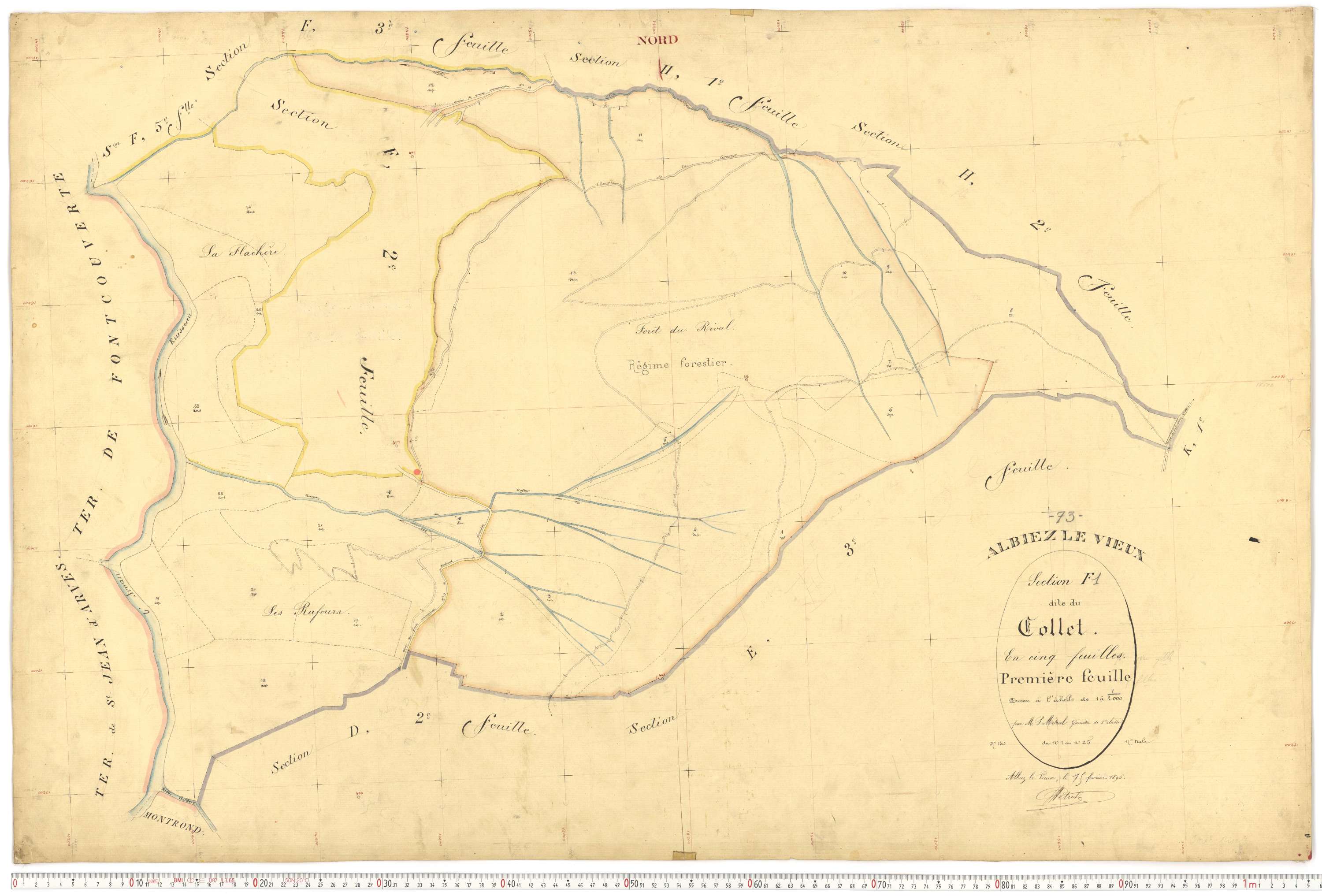 Albiez-Montrond - Plans cadastraux du premier cadastre français.