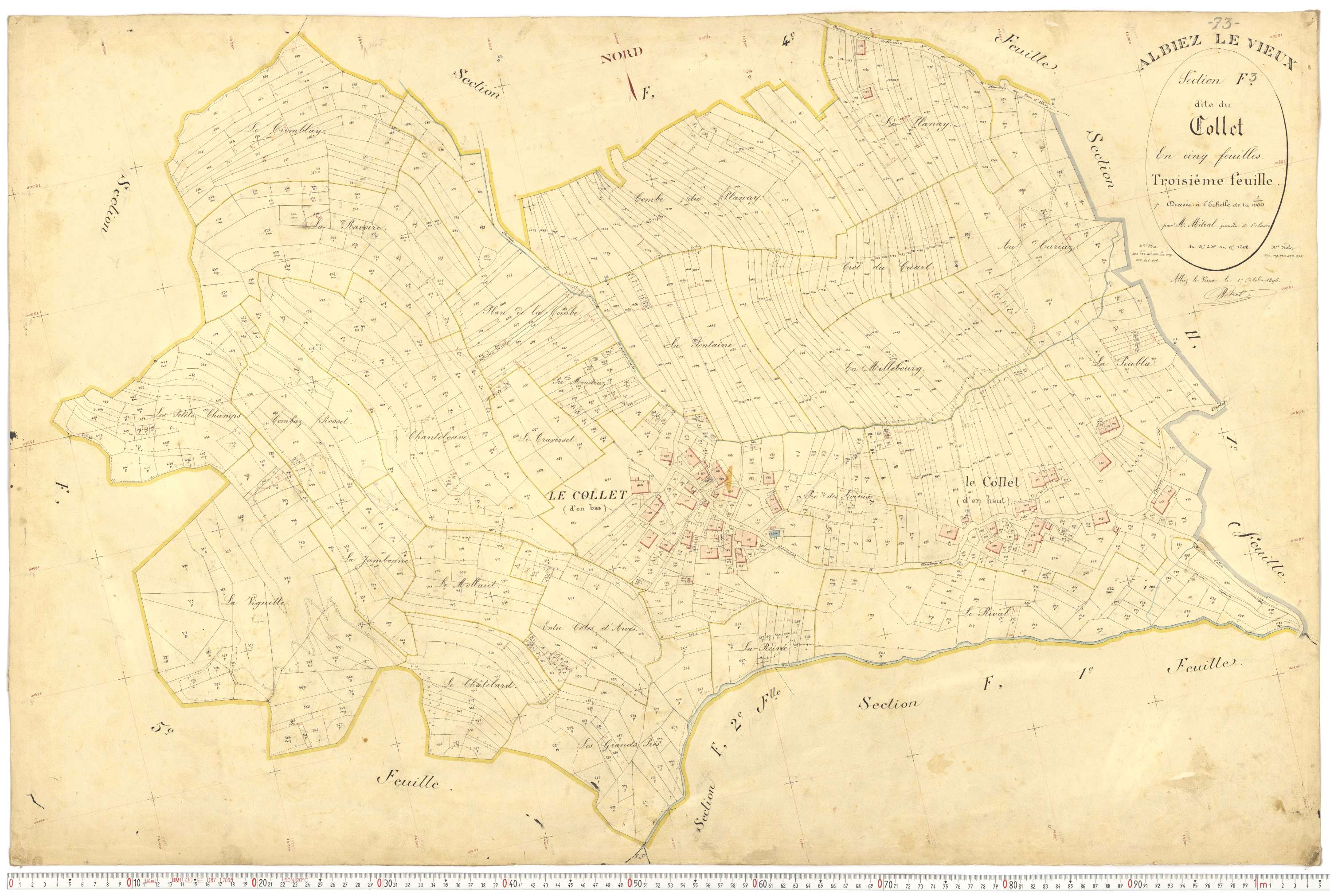 Albiez-Montrond - Plans cadastraux du premier cadastre français.