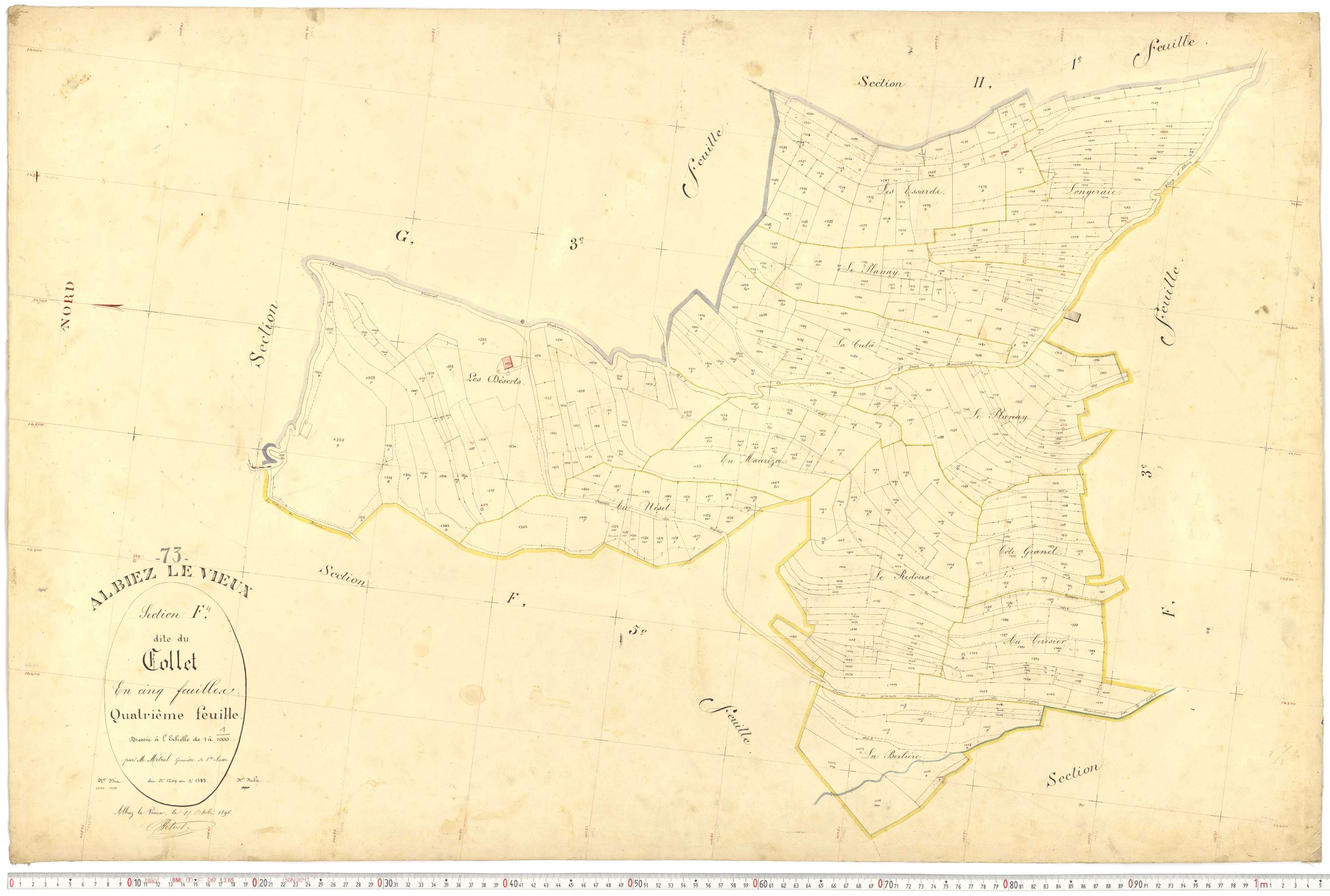 Albiez-Montrond - Plans cadastraux du premier cadastre français.