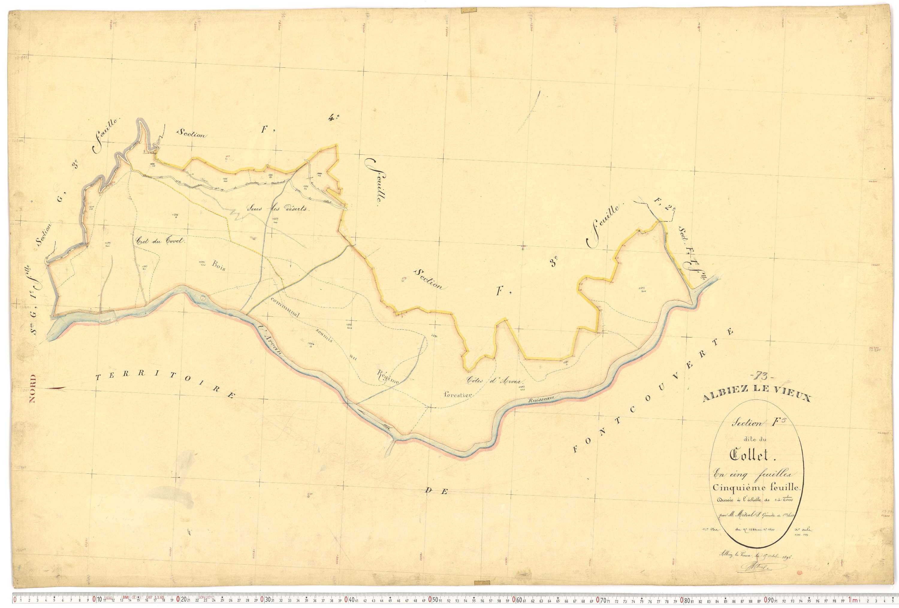 Albiez-Montrond - Plans cadastraux du premier cadastre français.