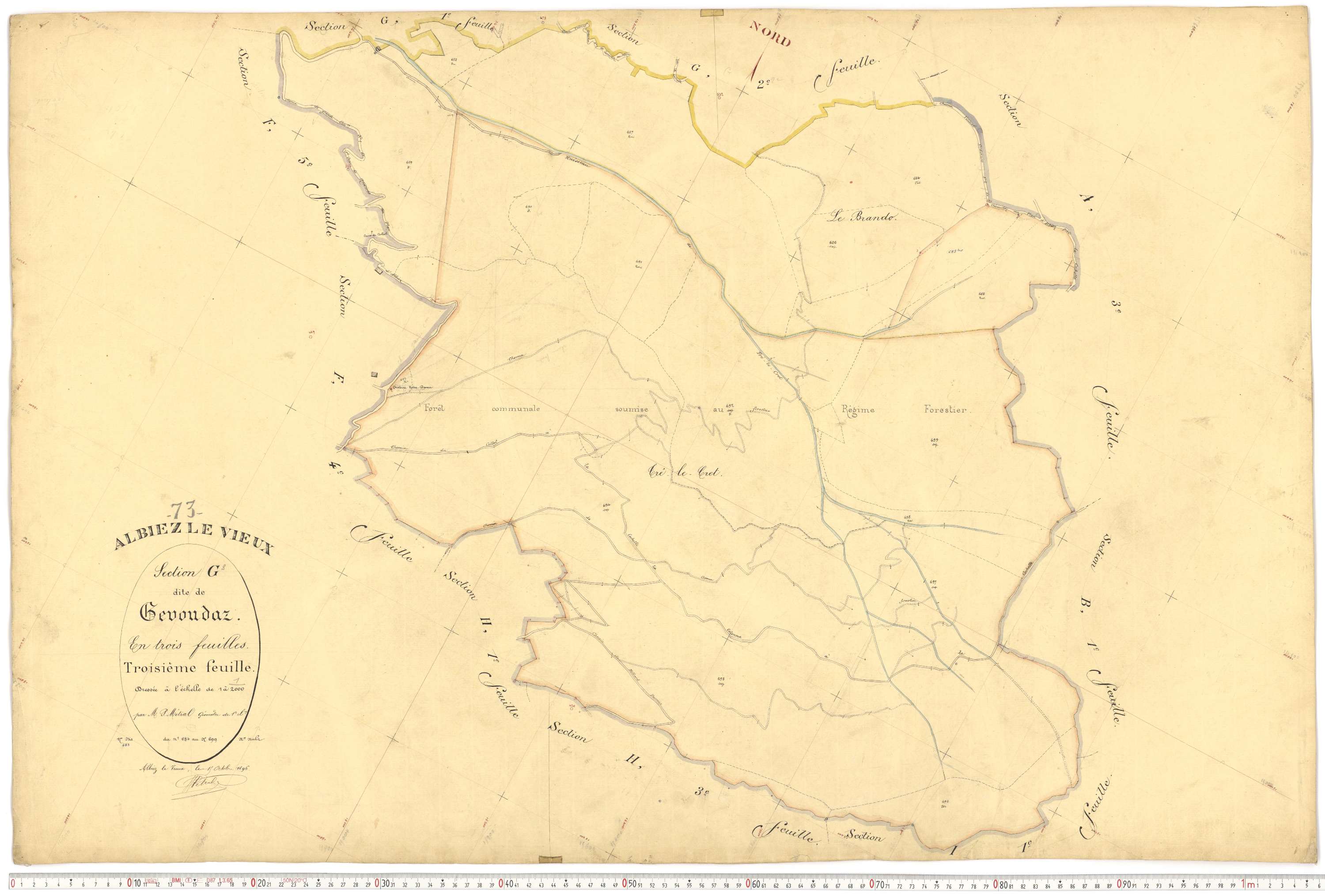 Albiez-Montrond - Plans cadastraux du premier cadastre français.