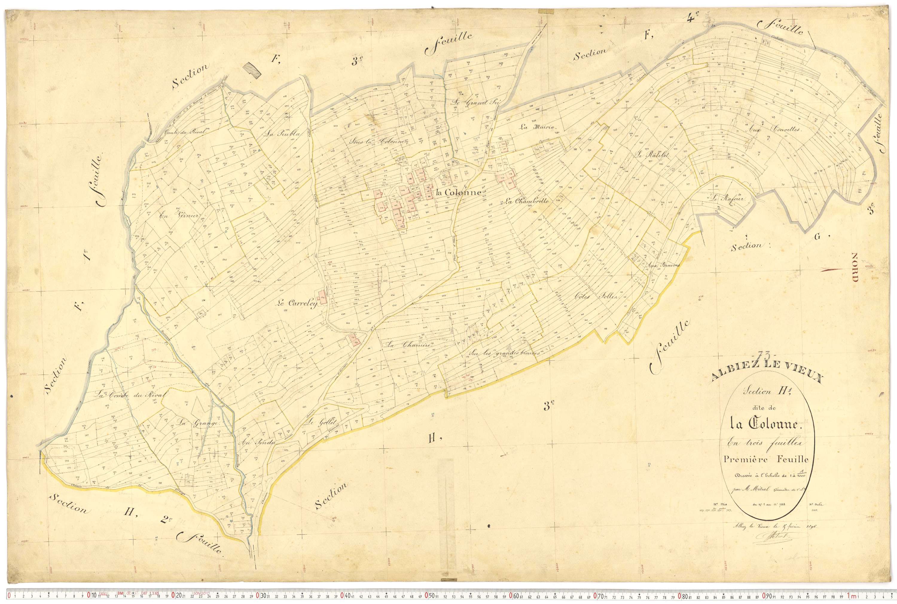 Albiez-Montrond - Plans cadastraux du premier cadastre français.