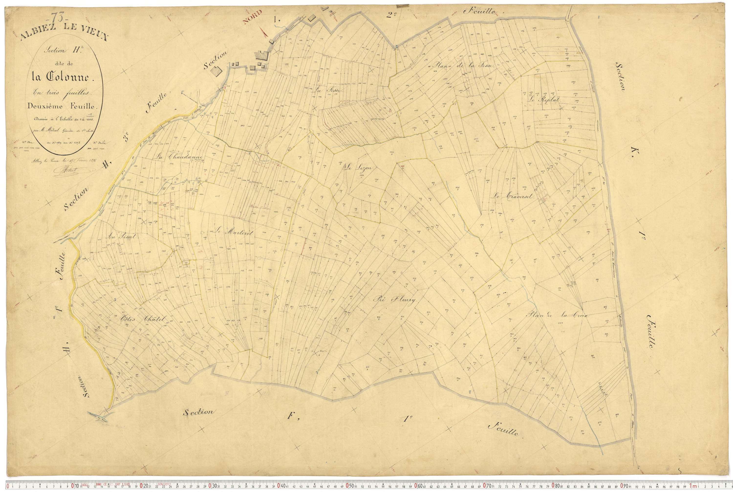 Albiez-Montrond - Plans cadastraux du premier cadastre français.