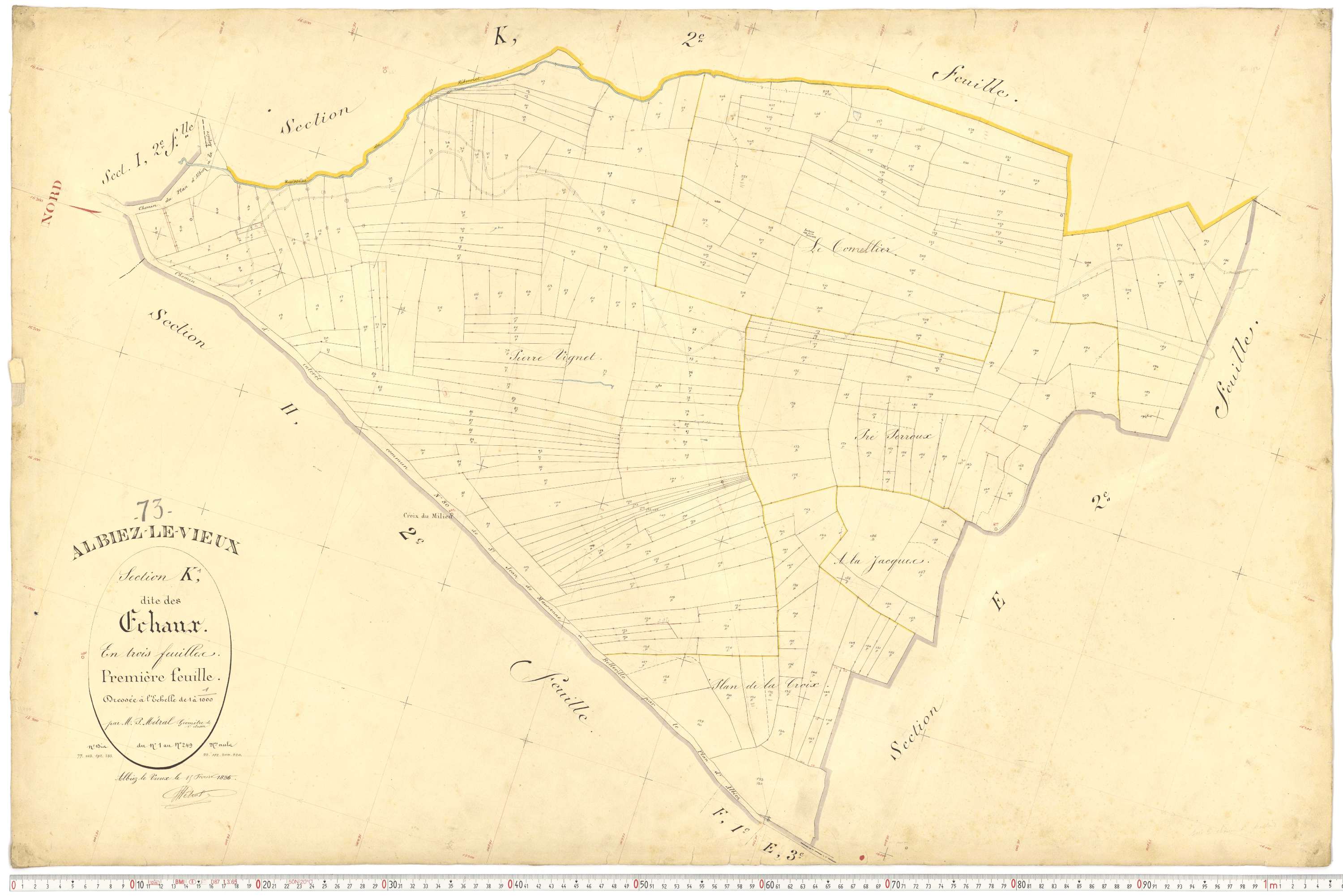 Albiez-Montrond - Plans cadastraux du premier cadastre français.