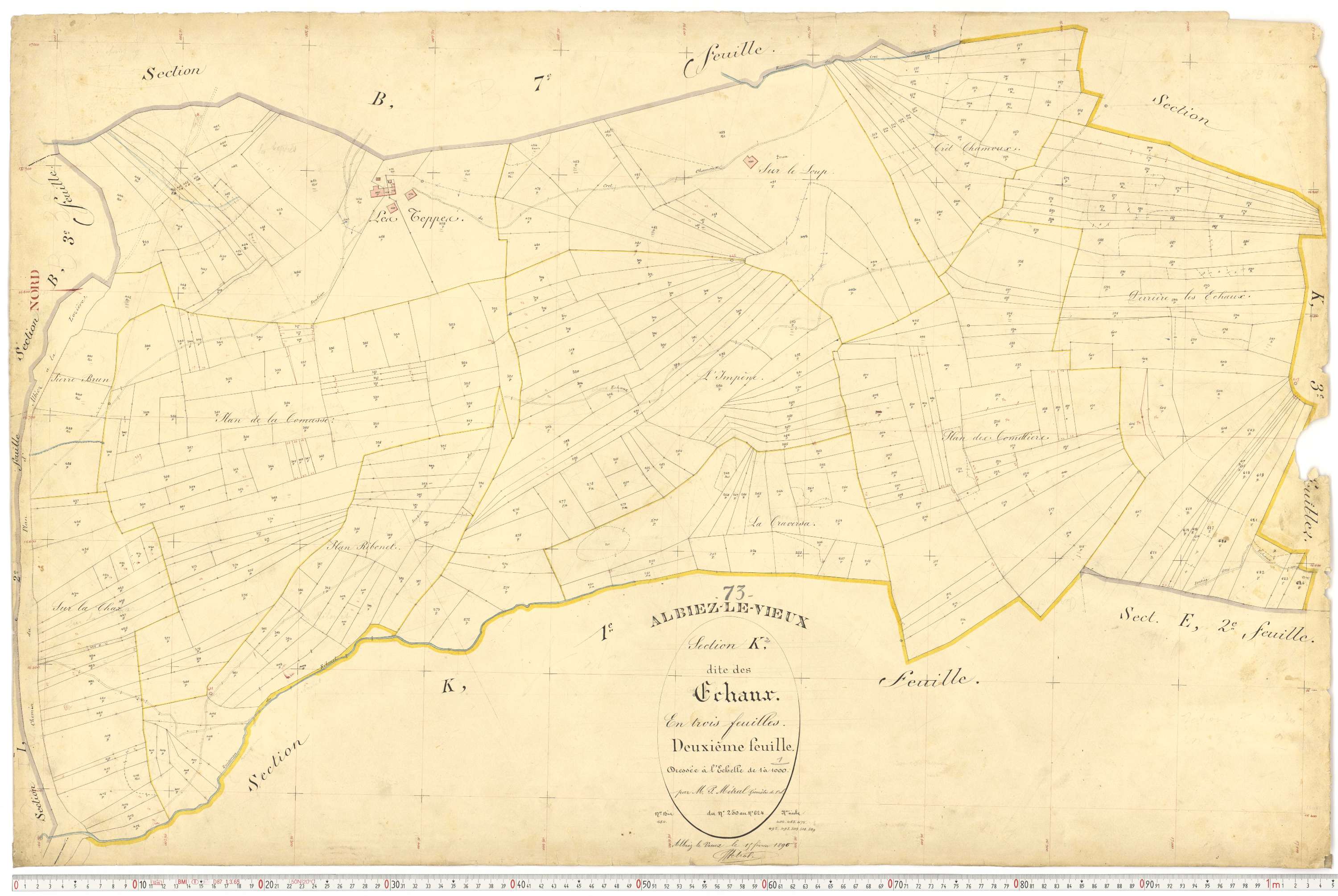 Albiez-Montrond - Plans cadastraux du premier cadastre français.
