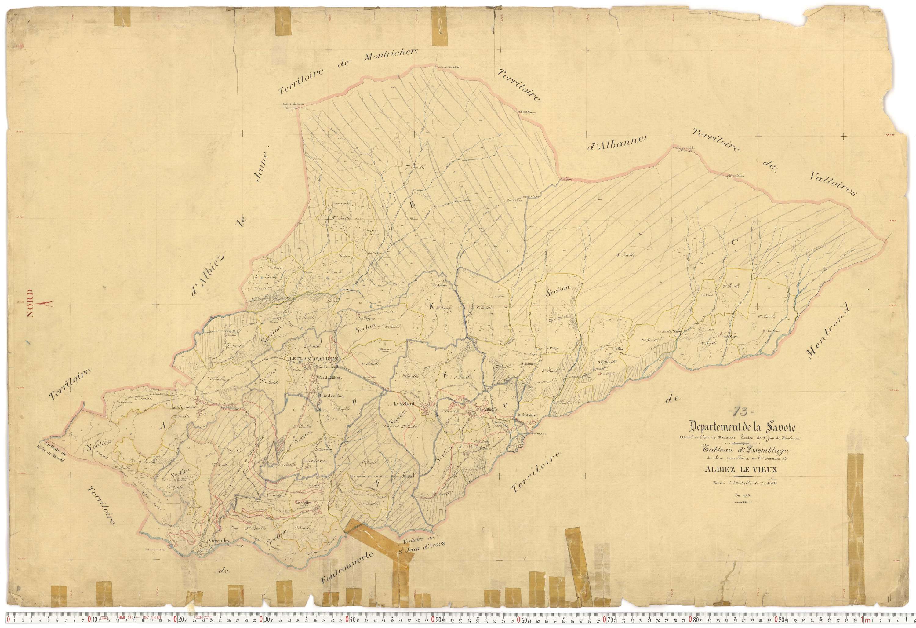 Albiez-Montrond - Plans cadastraux du premier cadastre français.