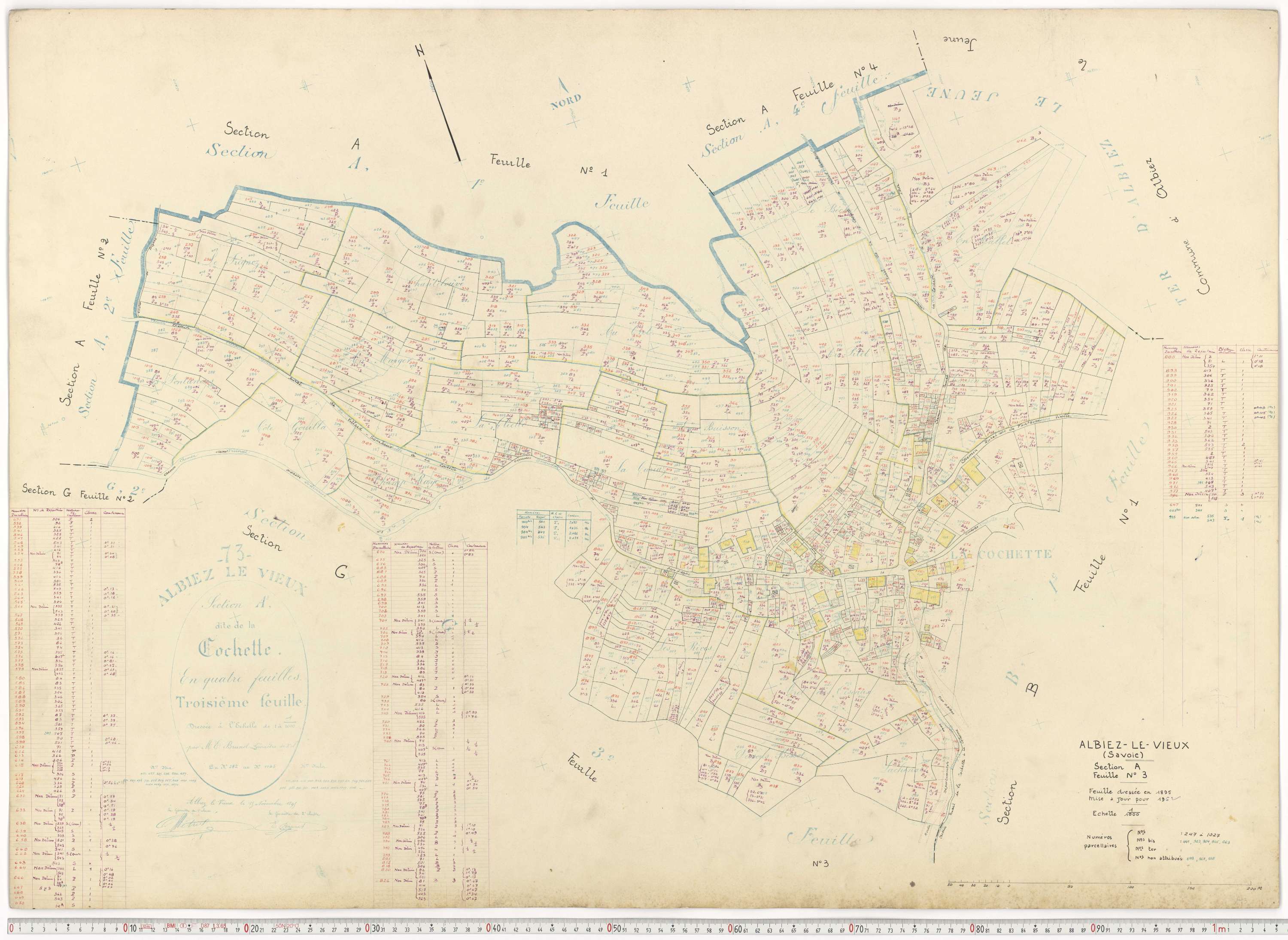 Albiez-Montrond - Plans cadastraux du cadastre rénové.