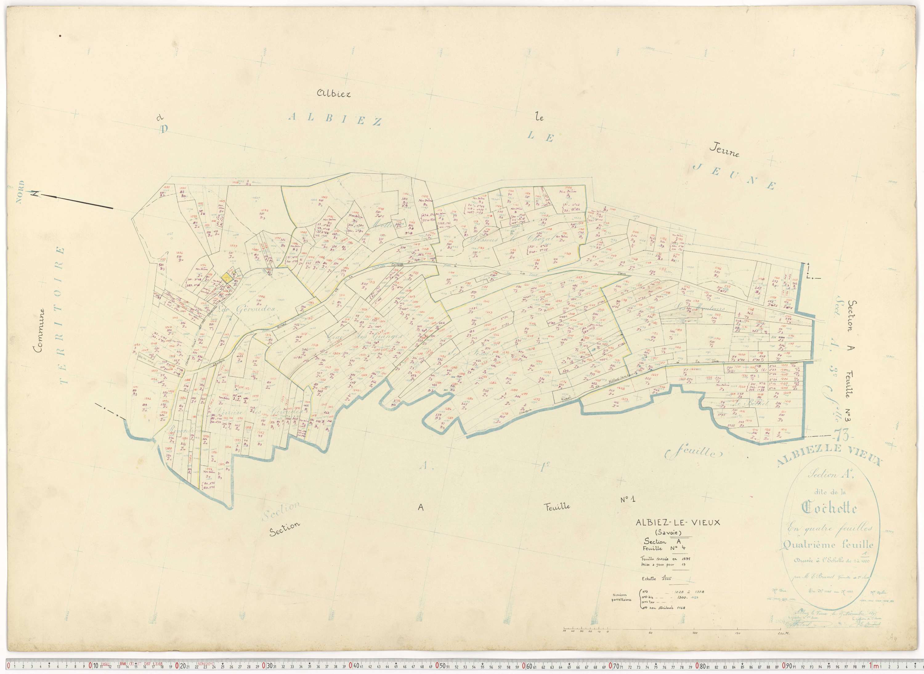 Albiez-Montrond - Plans cadastraux du cadastre rénové.