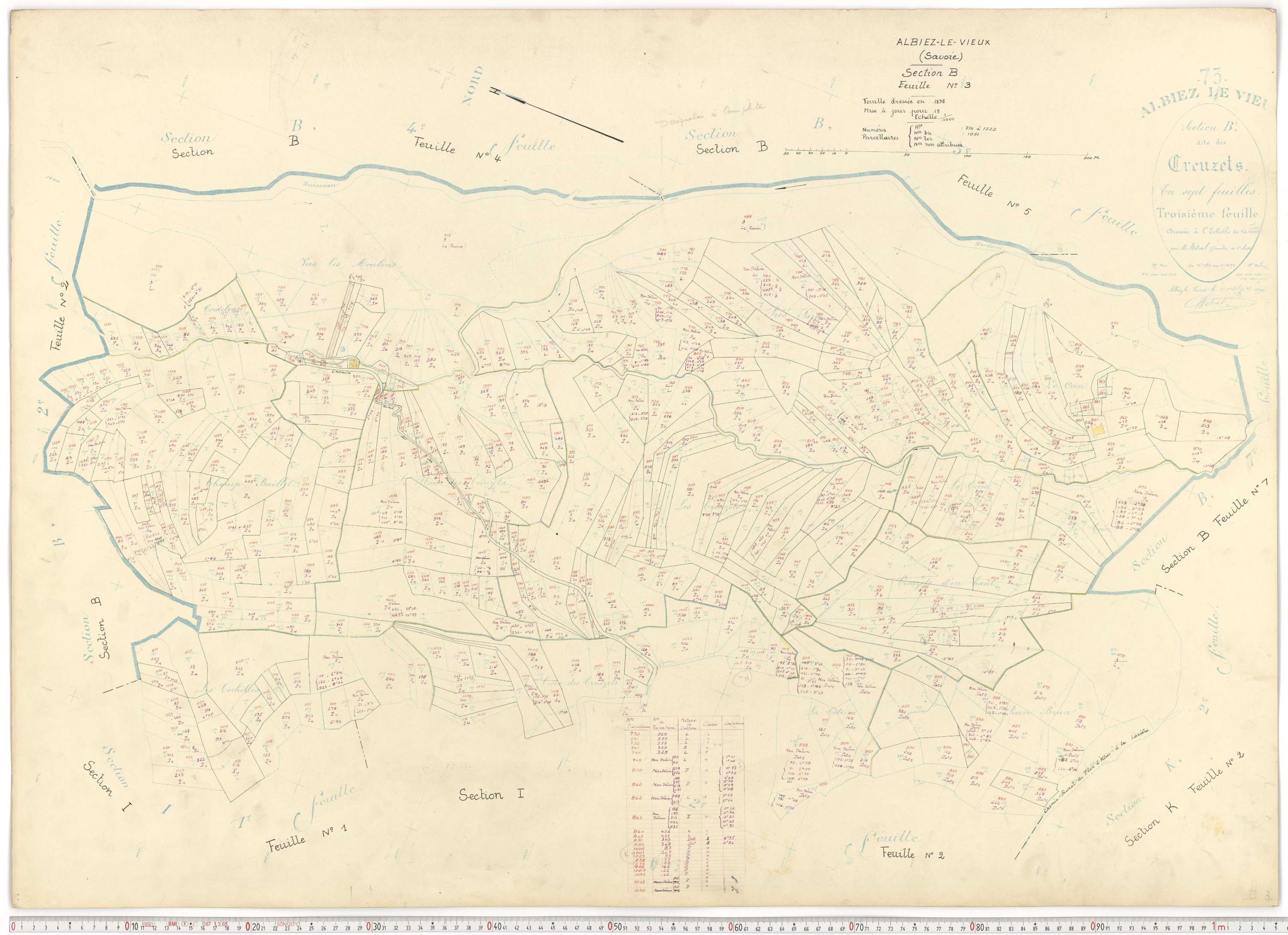 Albiez-Montrond - Plans cadastraux du cadastre rénové.