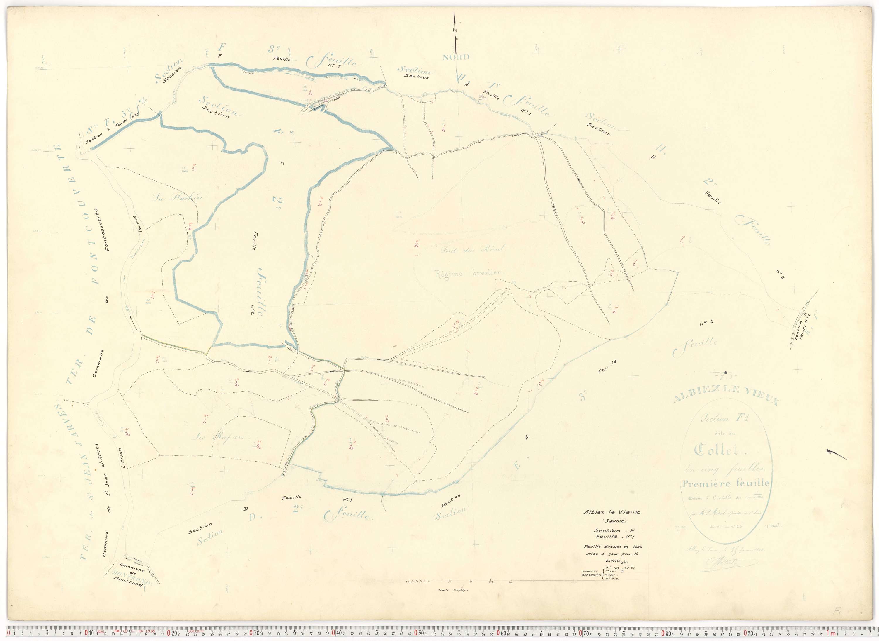 Albiez-Montrond - Plans cadastraux du cadastre rénové.