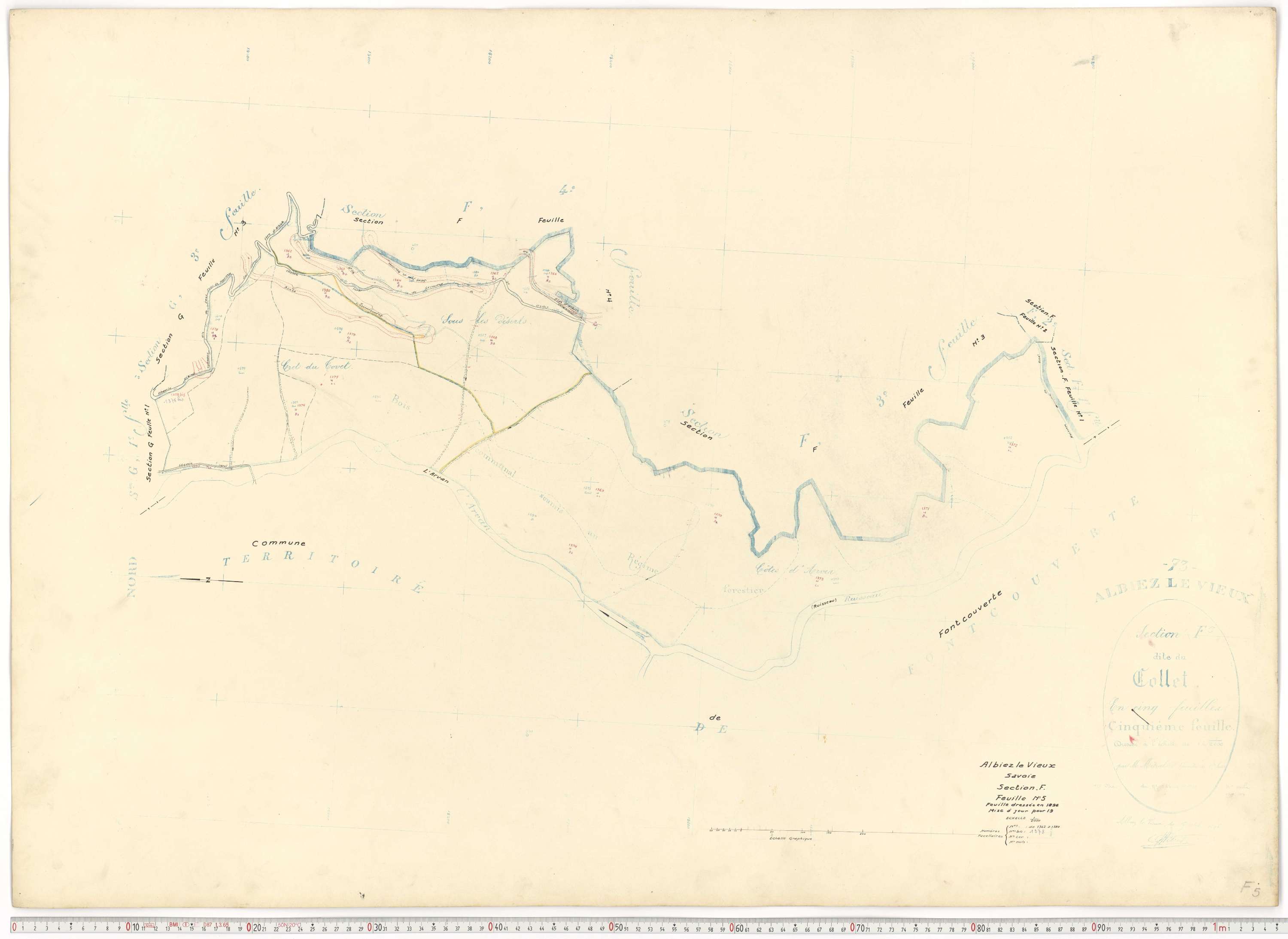 Albiez-Montrond - Plans cadastraux du cadastre rénové.