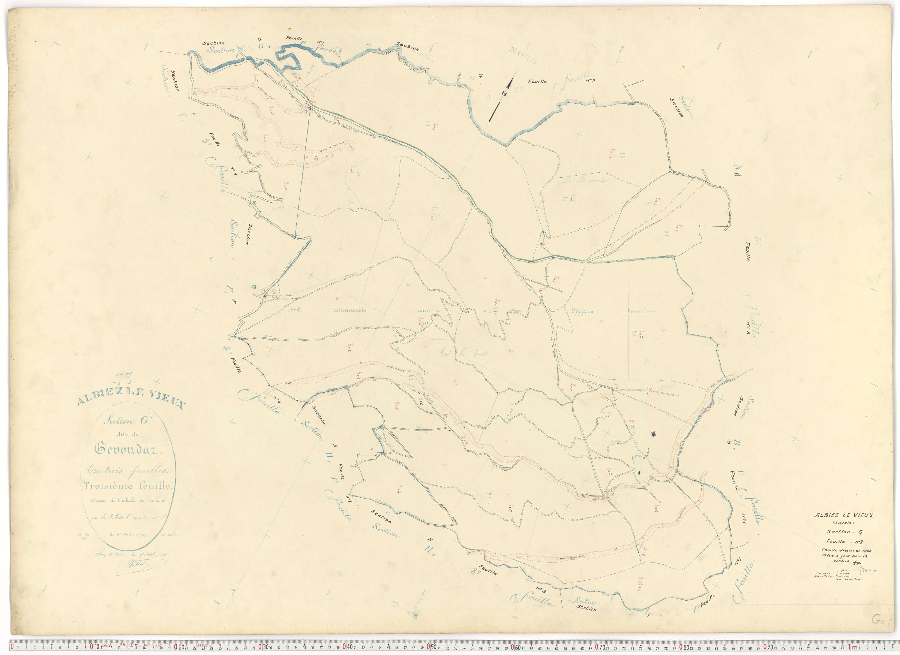 Albiez-Montrond - Plans cadastraux du cadastre rénové.